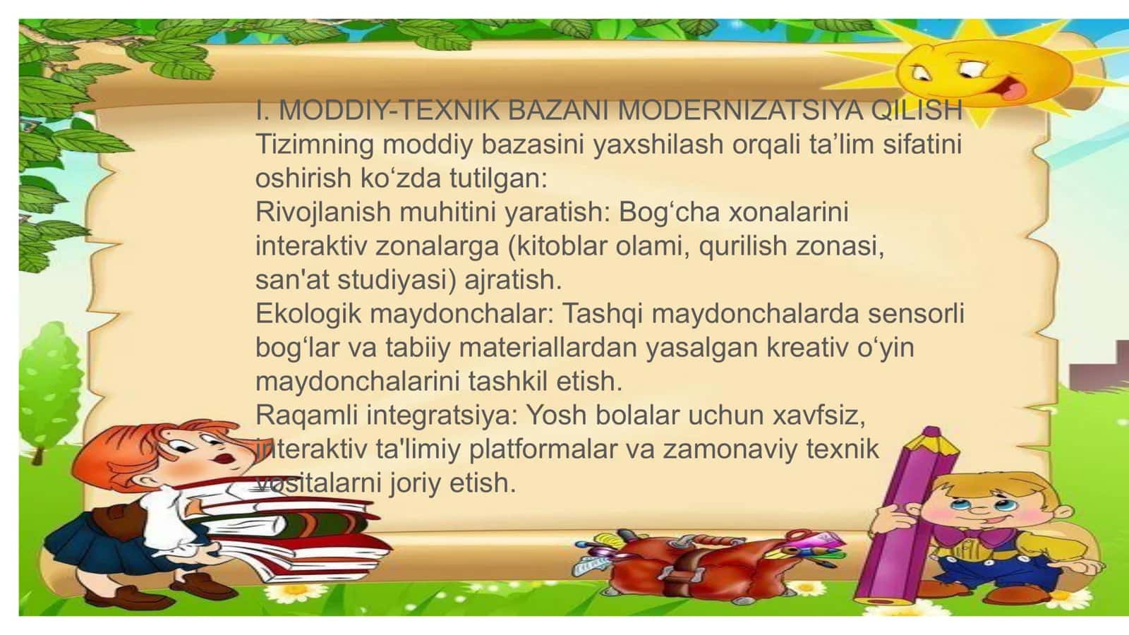 Maktabgacha ta'lim tizimini yanada takomillashtirish bo‘yicha strategik takliflar va chora-tadbirlar 3