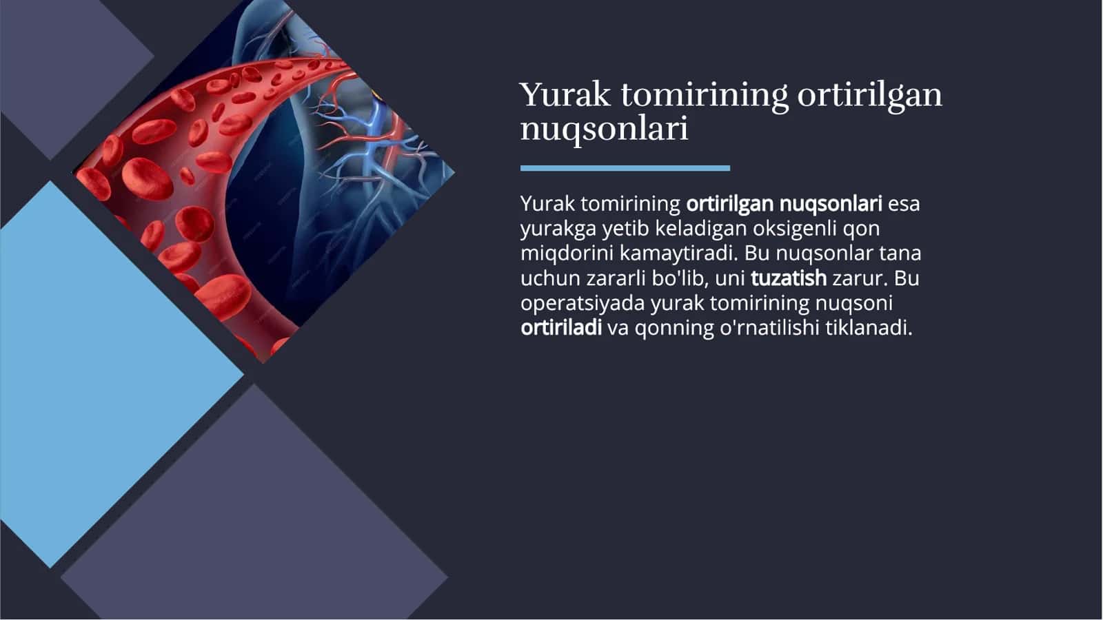 Yurak va yirik tomirlarda tug’ma va ortirilgan nuqsonlarda operatsiyalar 3