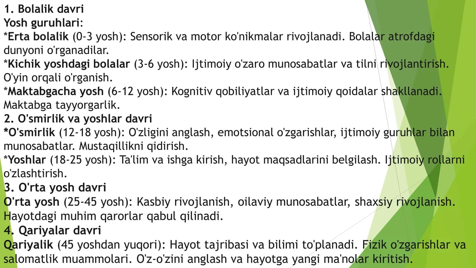 Rivojlanish psixologiyasi fani predmeti va vazifalari 3