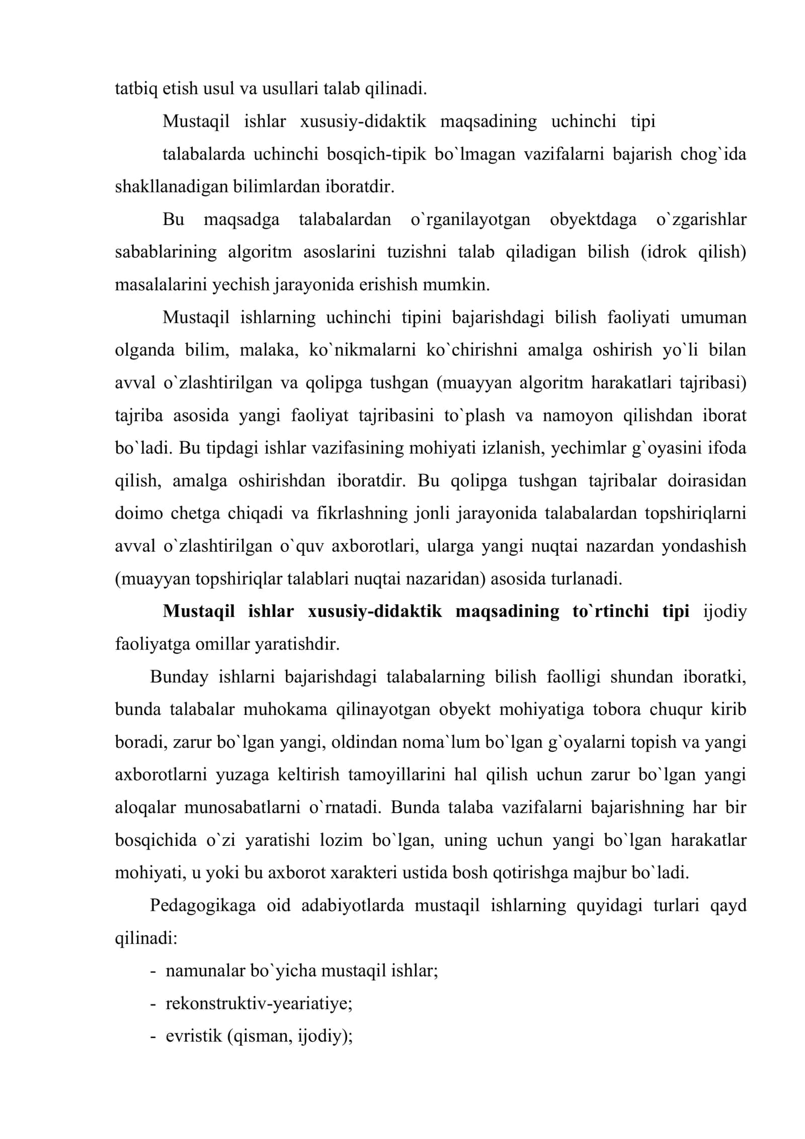 Talabalar mustaqil o`quv faoliyatini tashkil etish 3