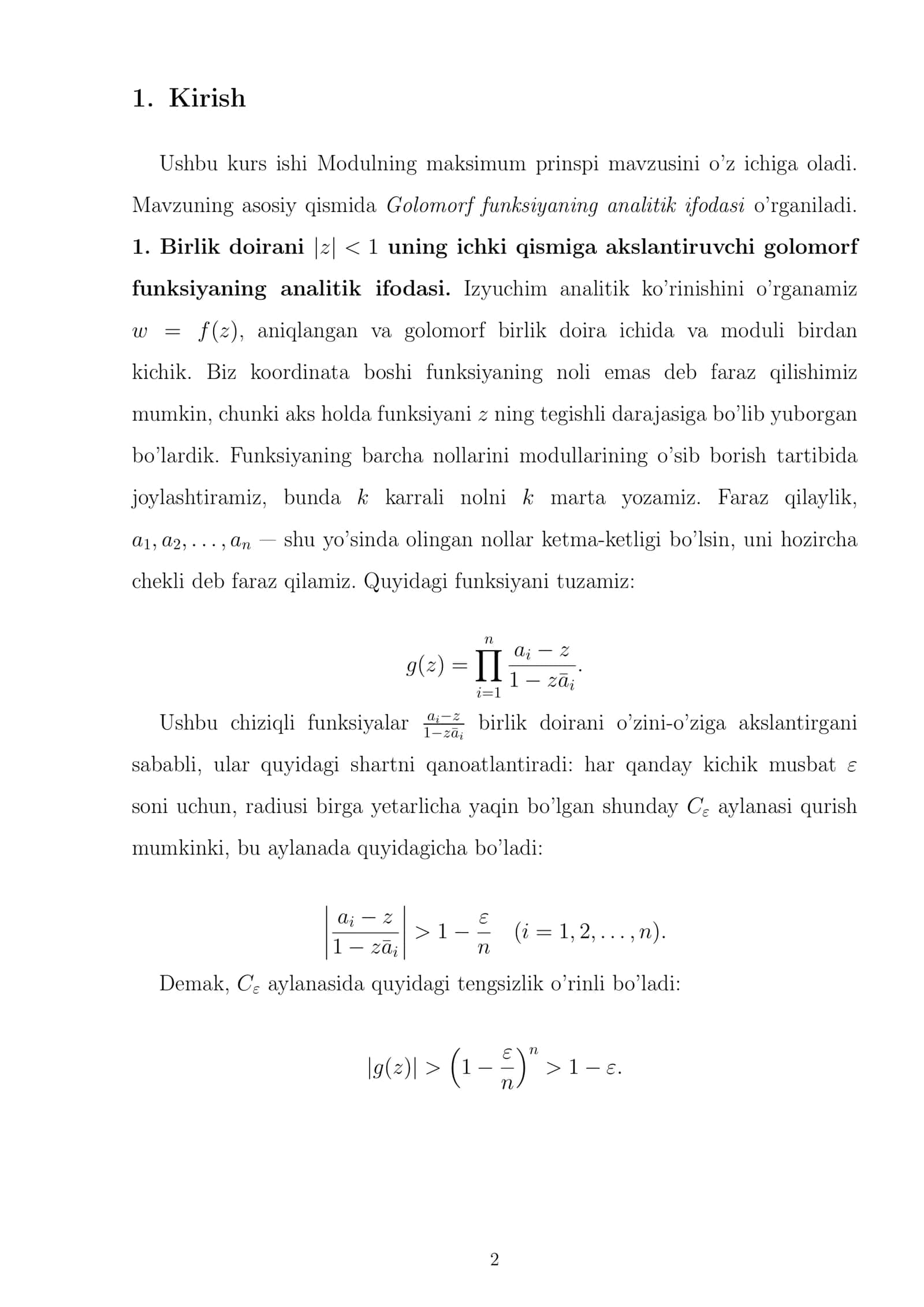 Modulning maksimum prinspi 3