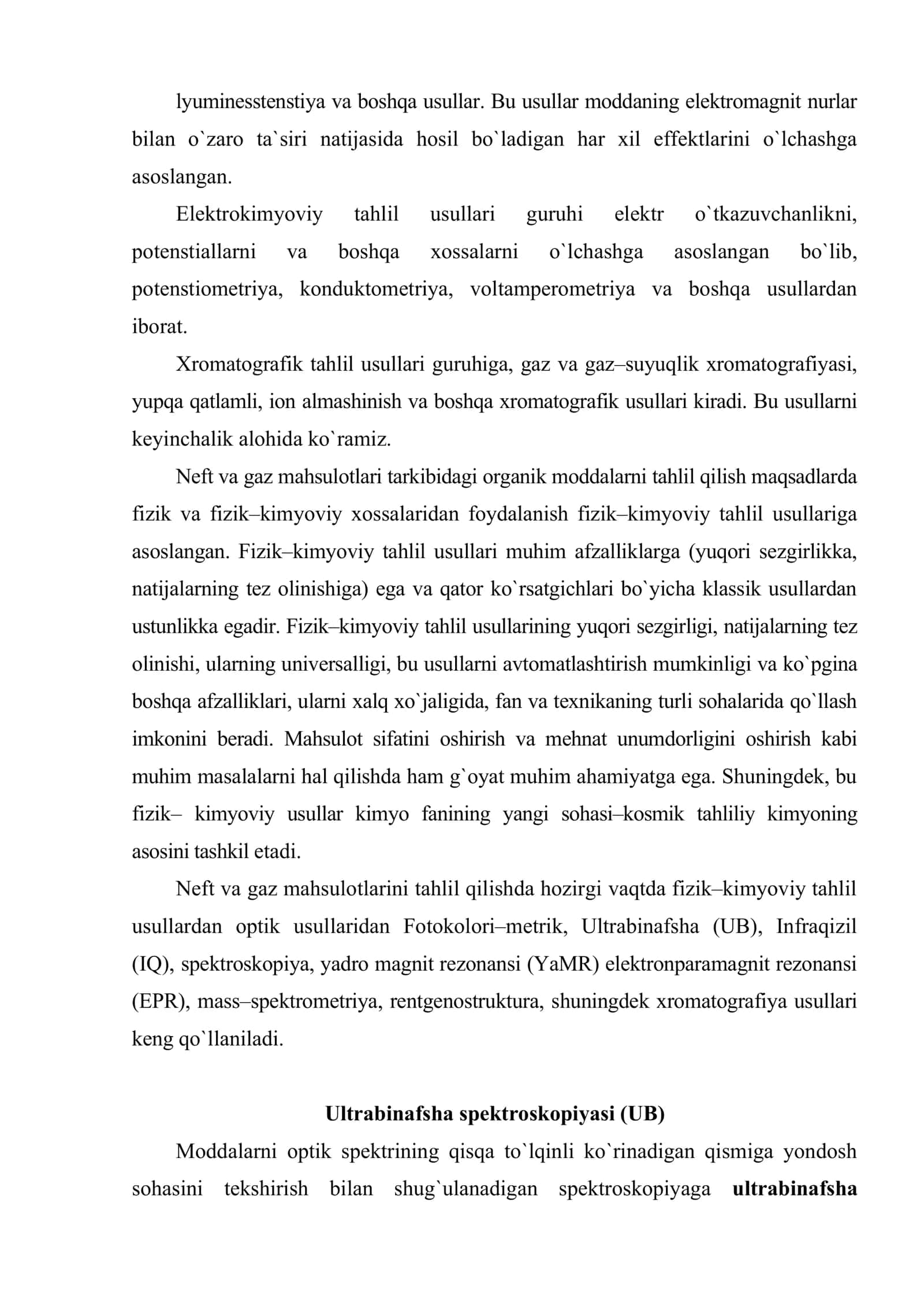 Neft va neft mahsulotlarini tarkibini fizik–kimyoviy usulda tekshirish 3