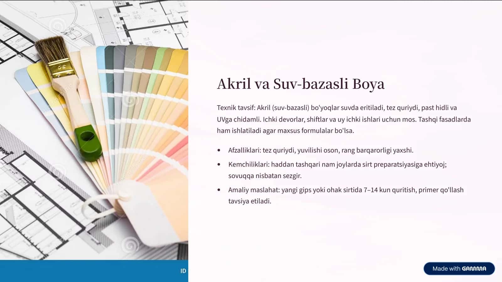 Lok va Boyaq: Qurilish va Ta'mirlashda Materiallar Turlari 3