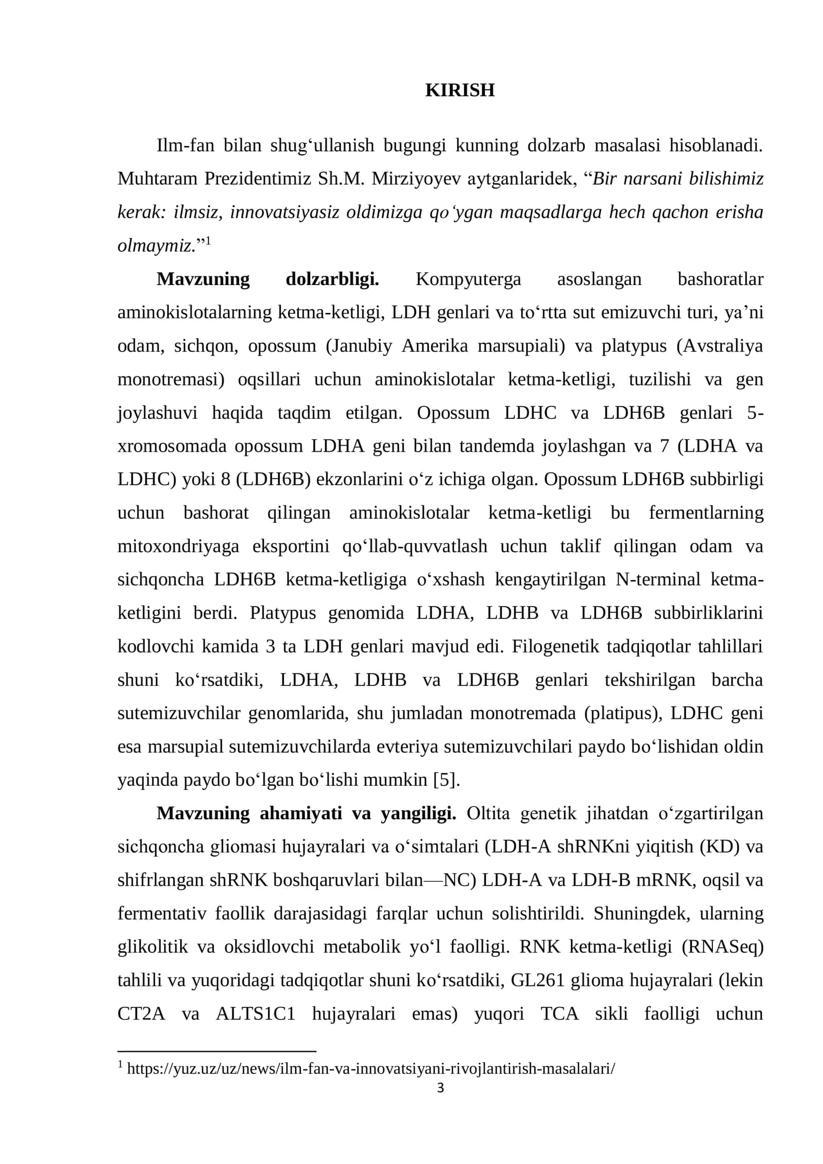 Odam laktatdegidrogenaza izofermentlarining qiyosiy bioinformatsion tahlili 3