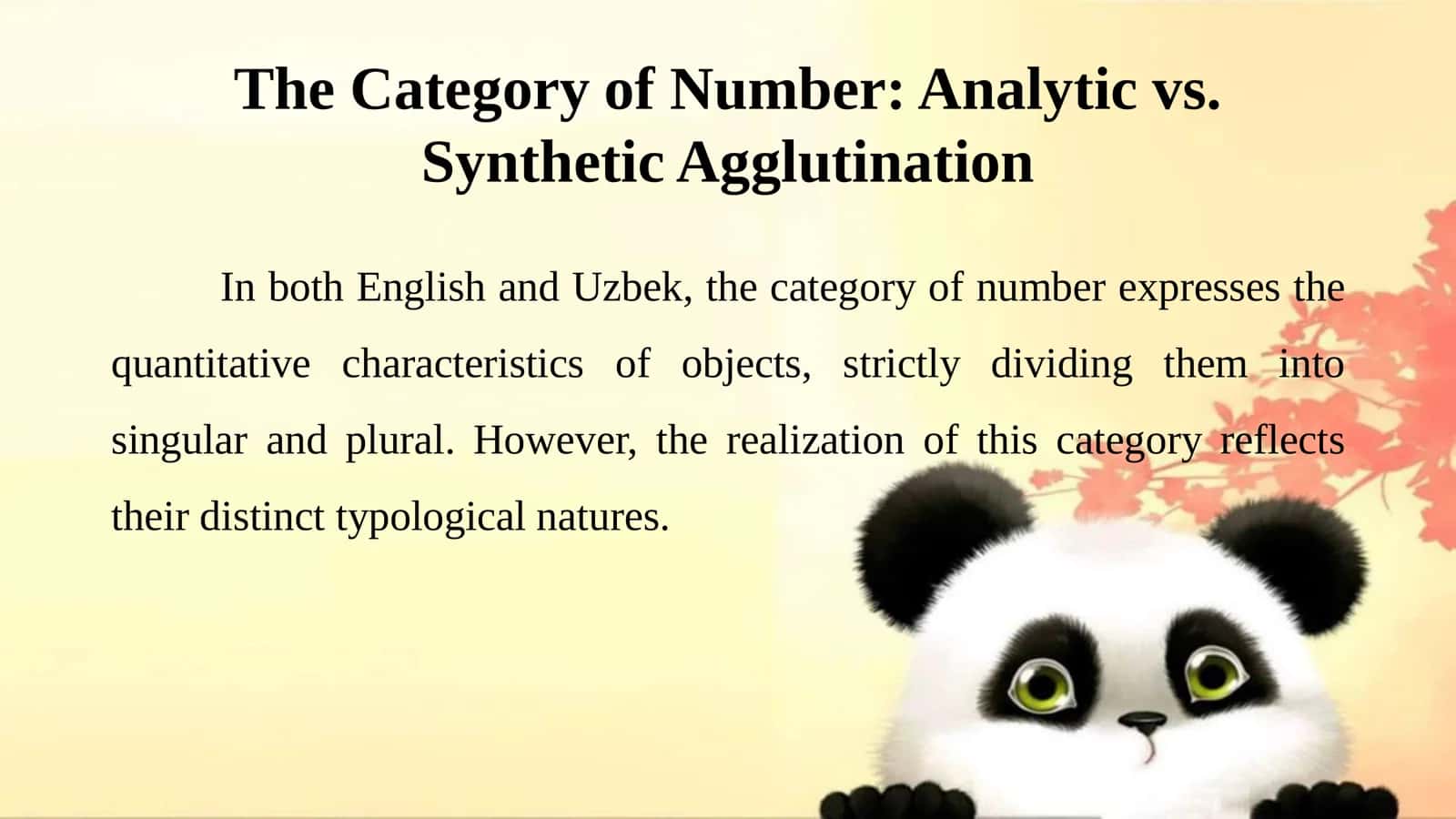 Contrastive analysis of the ways of expressing the Nominal categories of English and Uzbek words 3
