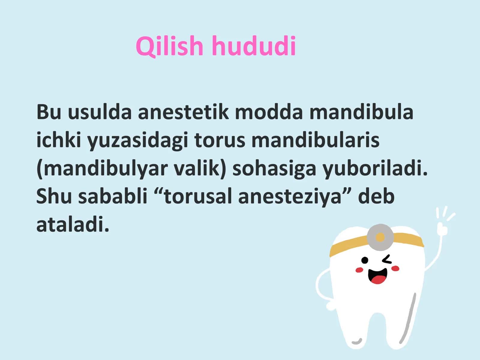 Torusal anesteziya. O‘tkazish texnikasi, ko‘rsatmalar, qarshi ko’rsatmalar. 3