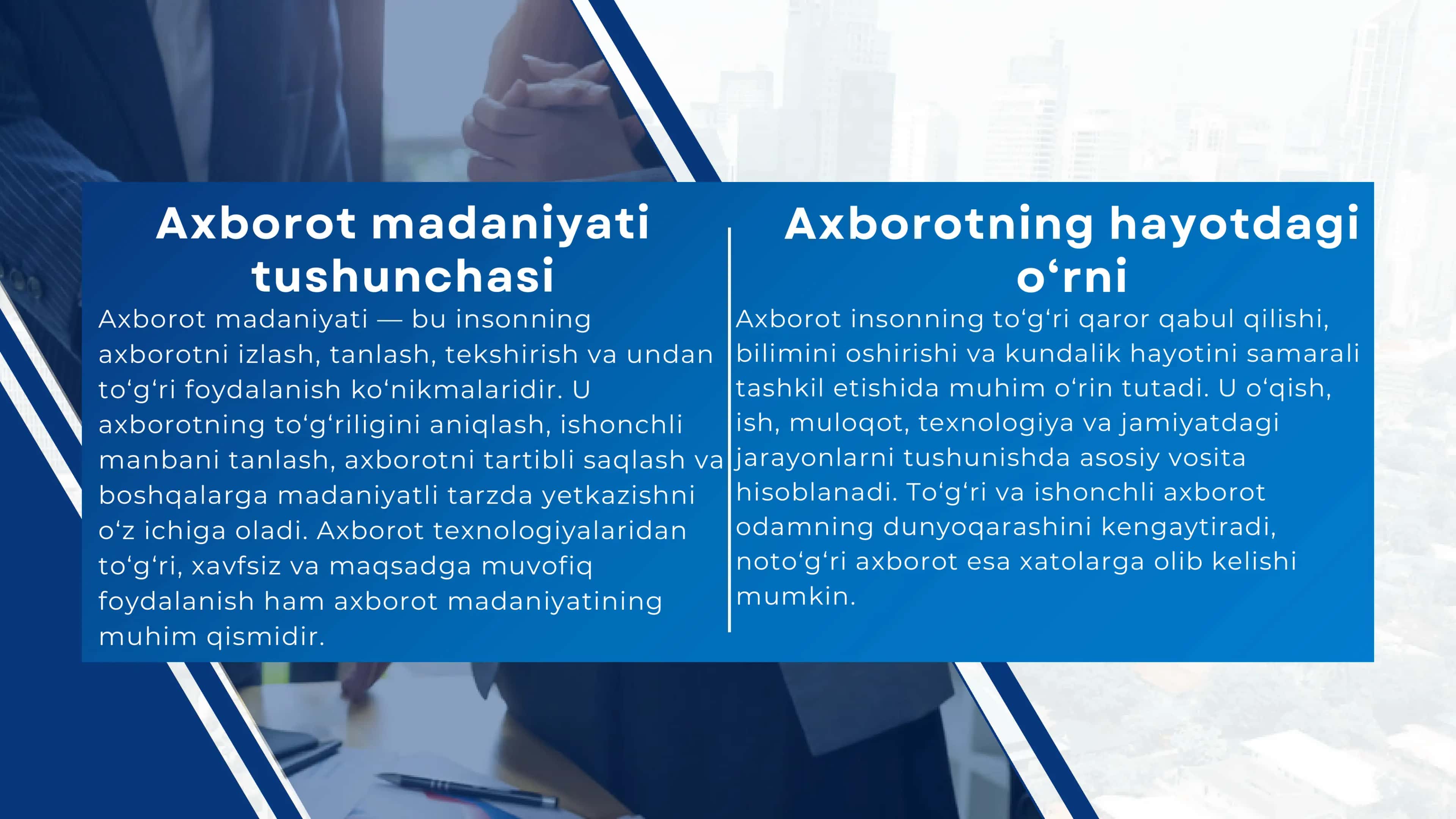 Axborot Madaniyati Taqdimoti 3