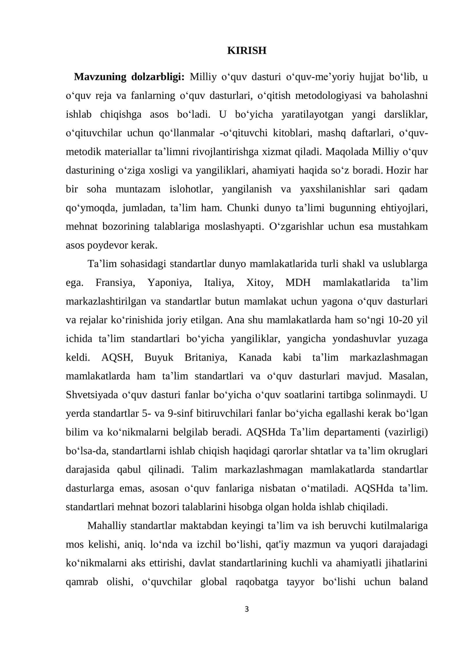 Milliy o‘quv dasturi va DTS mazmuni va uni tahlili 3