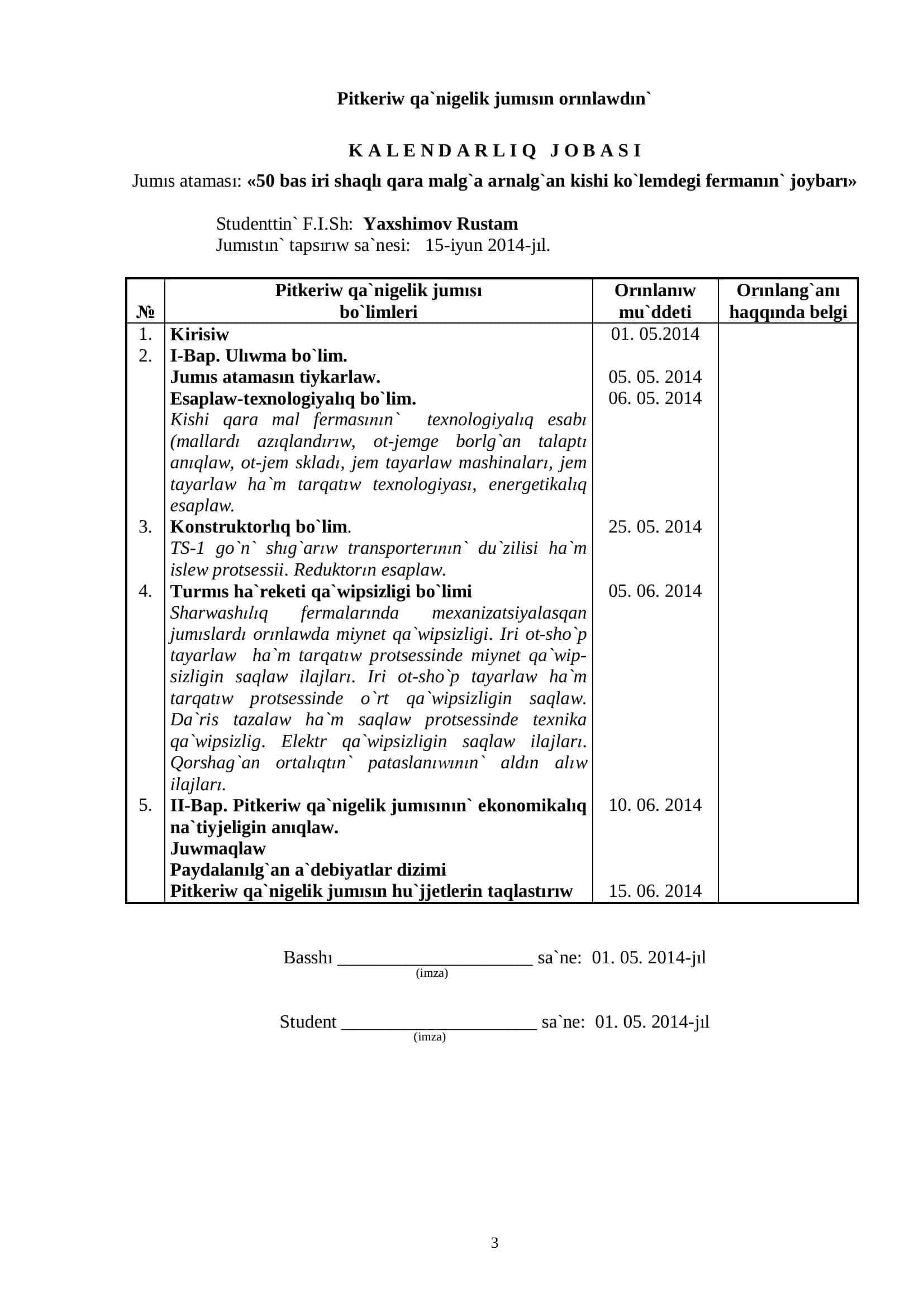 Awıl xojalıg`ın mexanizatsiyalastırıw 3