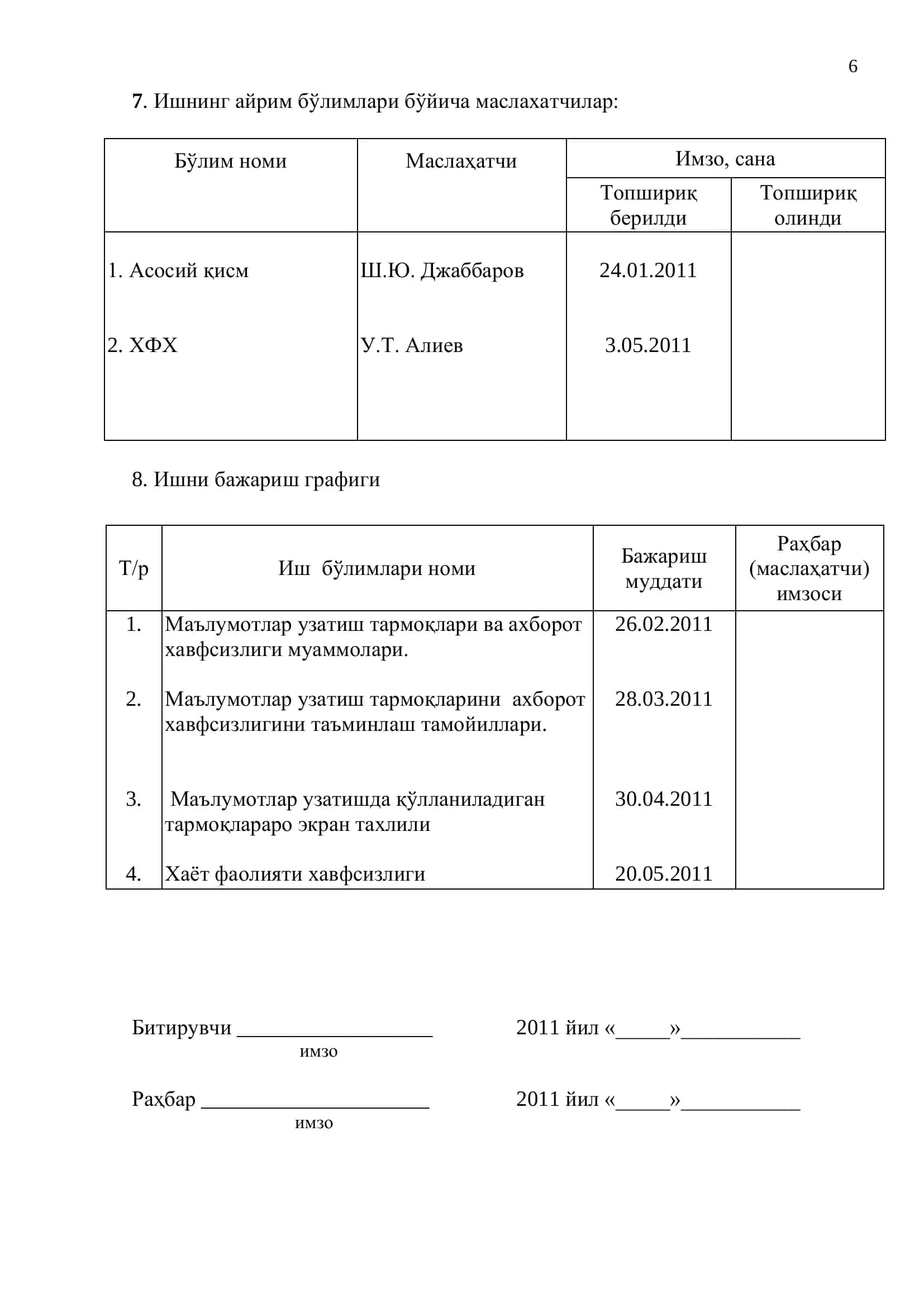 Мавзу узатишда қўлланиладиган тармоқлараро экран тахлили мавзуида БИТИРУВ МАЛАКАВИЙ ИШИ 3