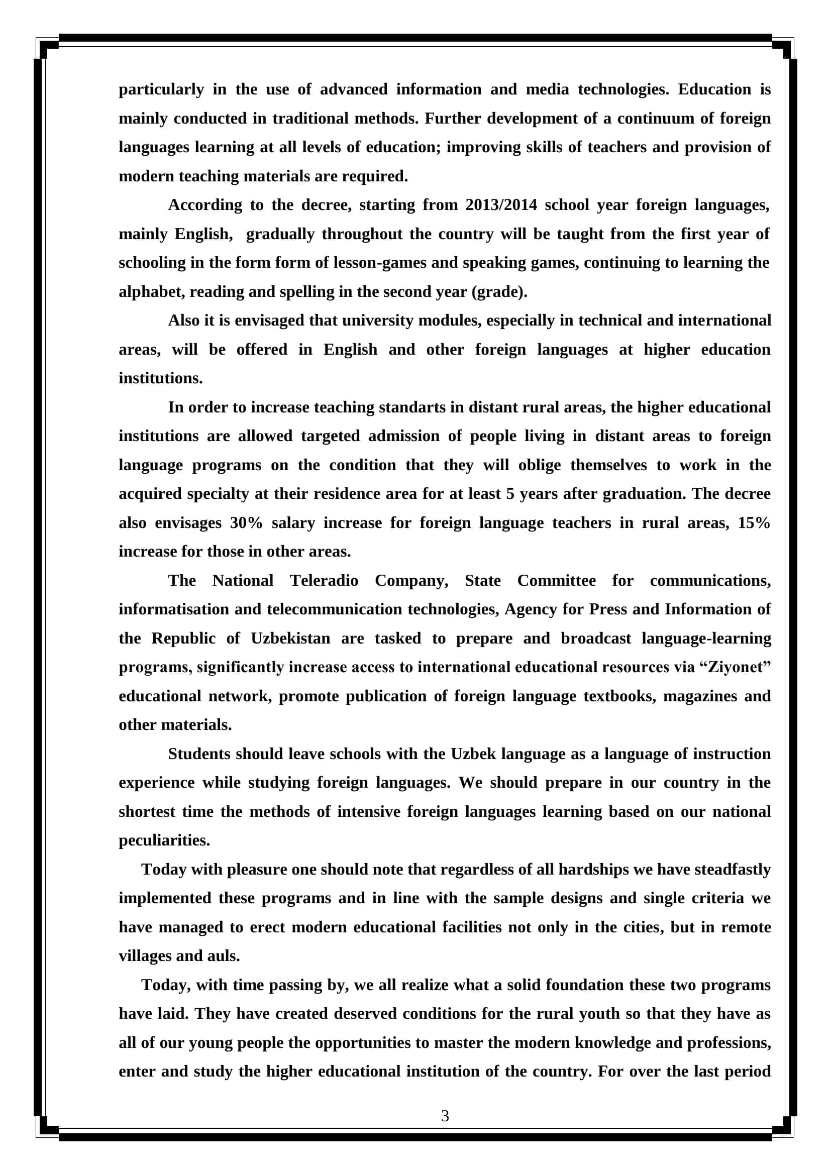The comparative typology of English, Russian, and Uzbek languages 3