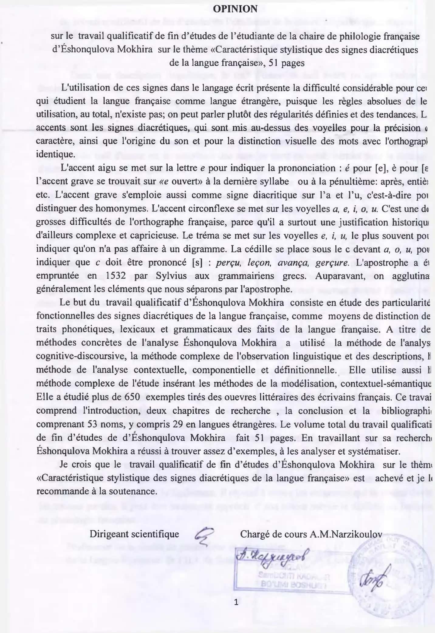 Fransuz tilida signes diacrétiques belgilarining stilistik tavsifí 3