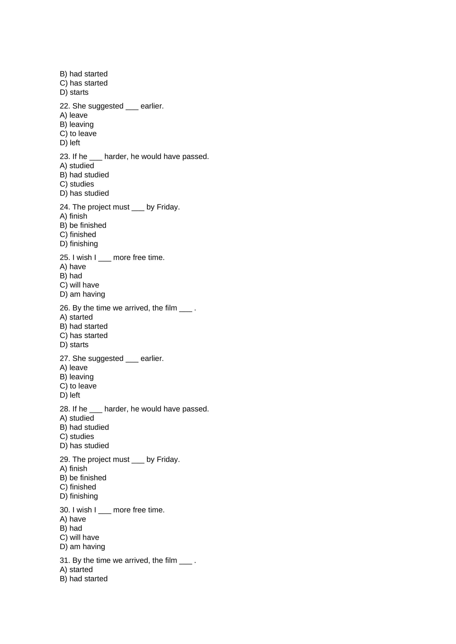 Intermediate (B1) - 100 Test 3