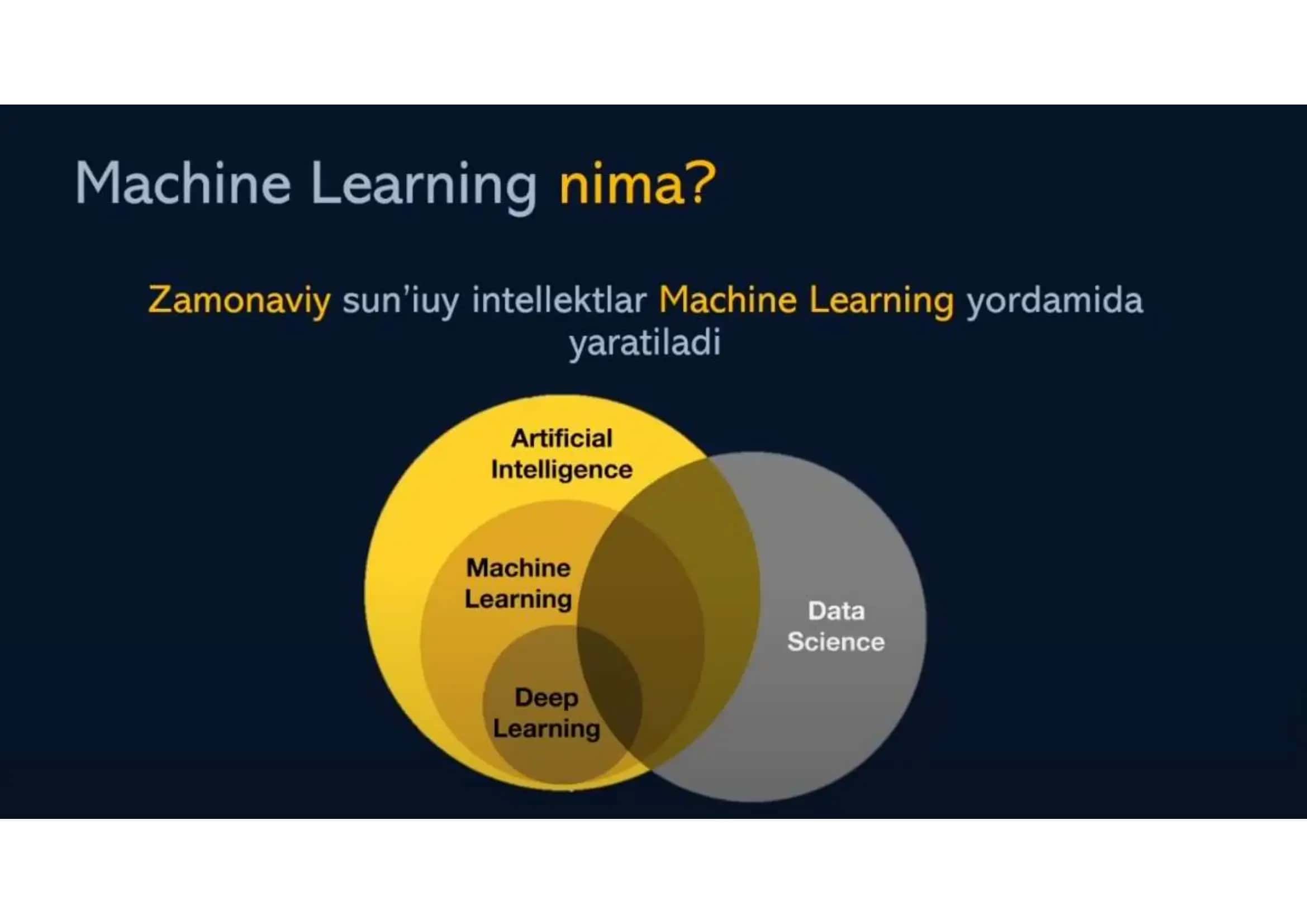 Mashinali o`qitish (Machine learning) 3