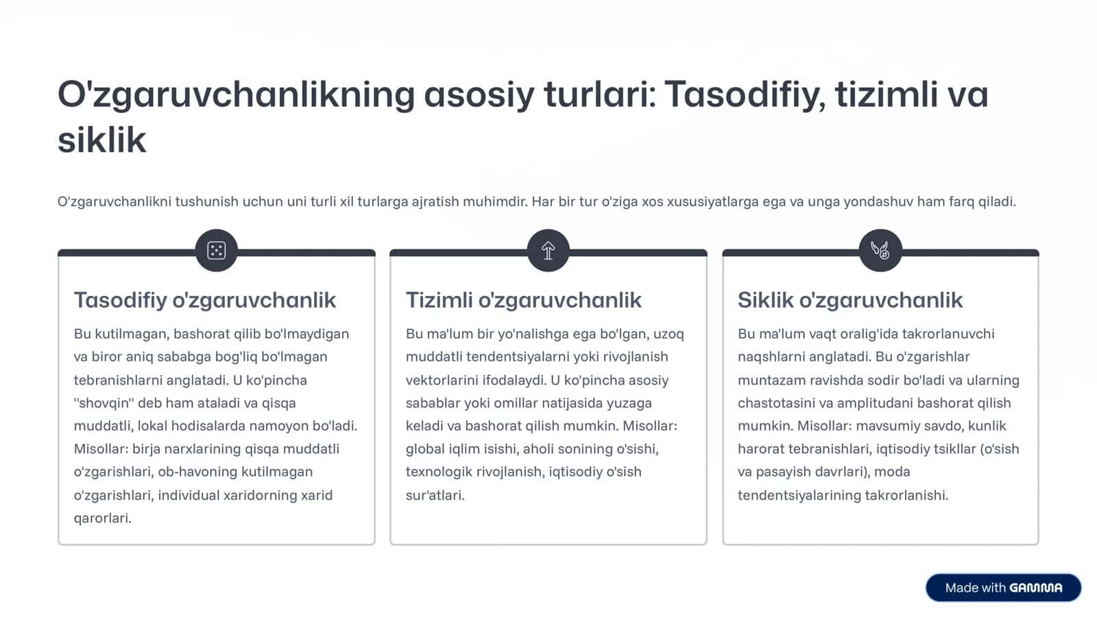 O'zgaruvchanlikning umumiy qonuniyatlari 3
