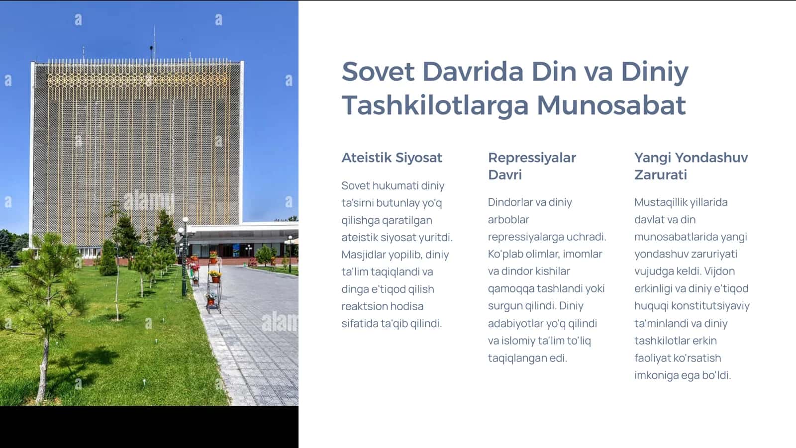 O'zbekistonda Faoliyat Yurituvchi Diniy Tashkilotlar Huquqiy Asos va Jamiyatdagi O'rni 3