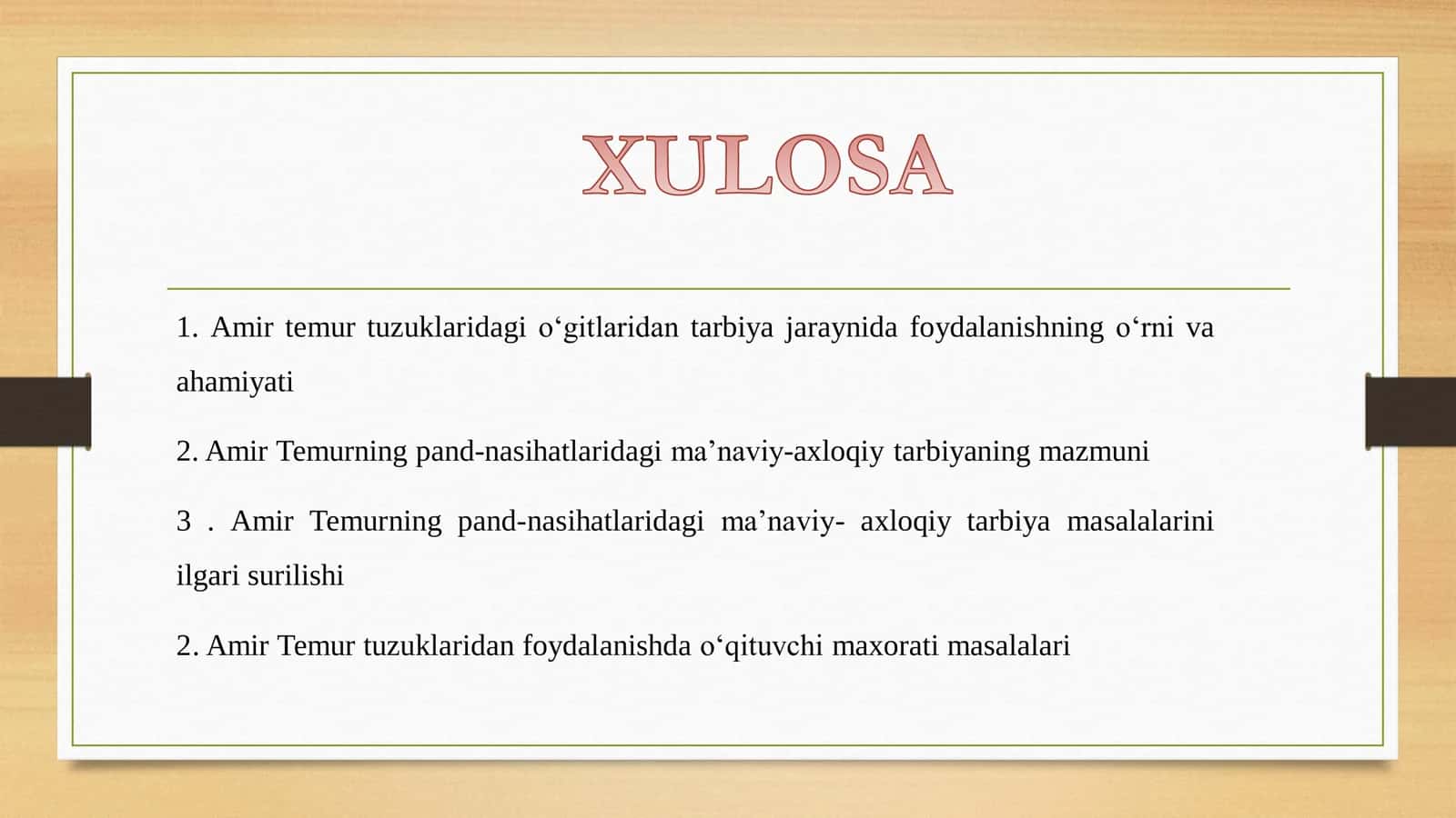 oʻquvchilarni tarbiyalashda Amir Temurning tuzuklarida foydalanish 3