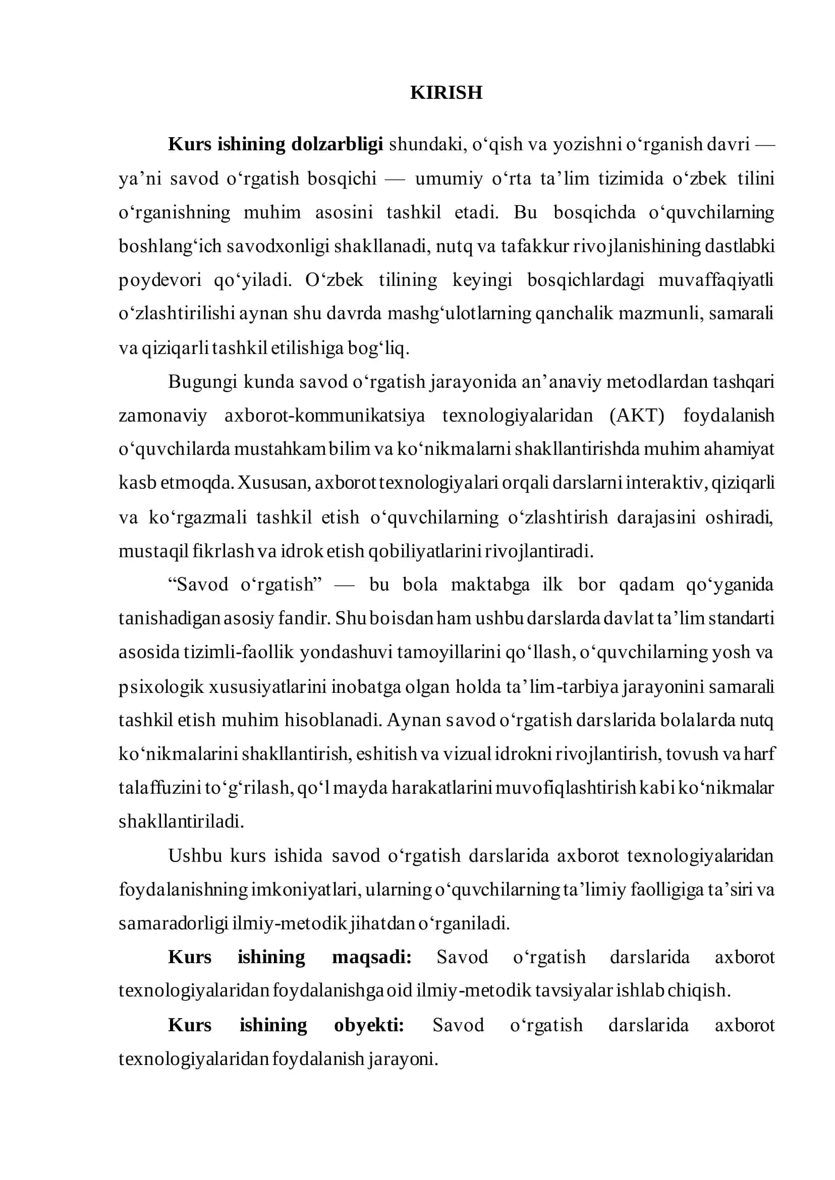 SAVOD O'RGATISH DARSLARIDA AXBOROT TEXNALOGIYALARIDAN FOYDALANISH 3