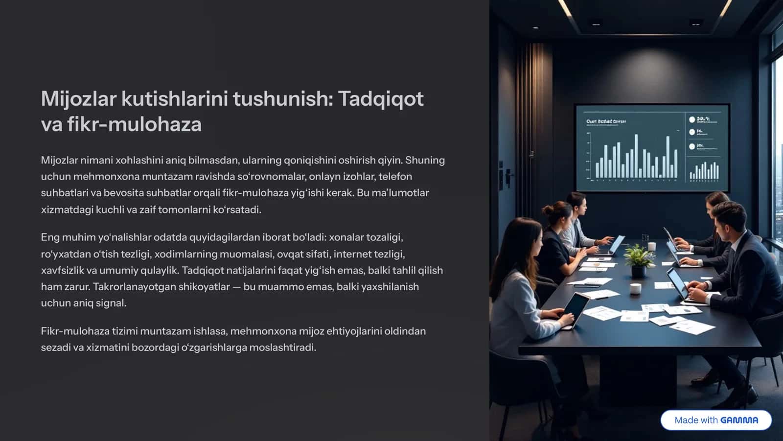 Mehmonxonada mijozlar qoniqishini boshqarish usullari 3