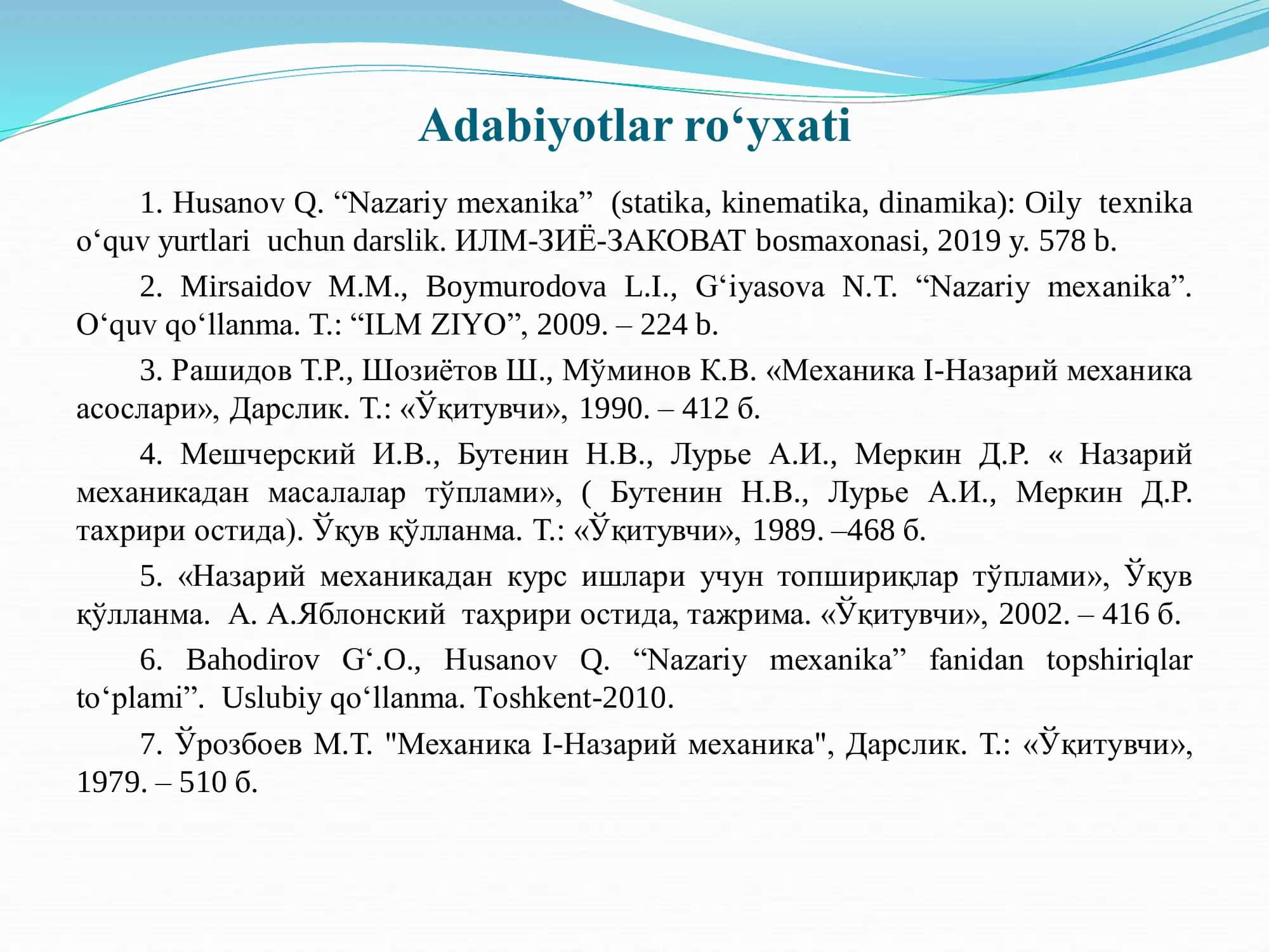 Nazariy mexanika 3