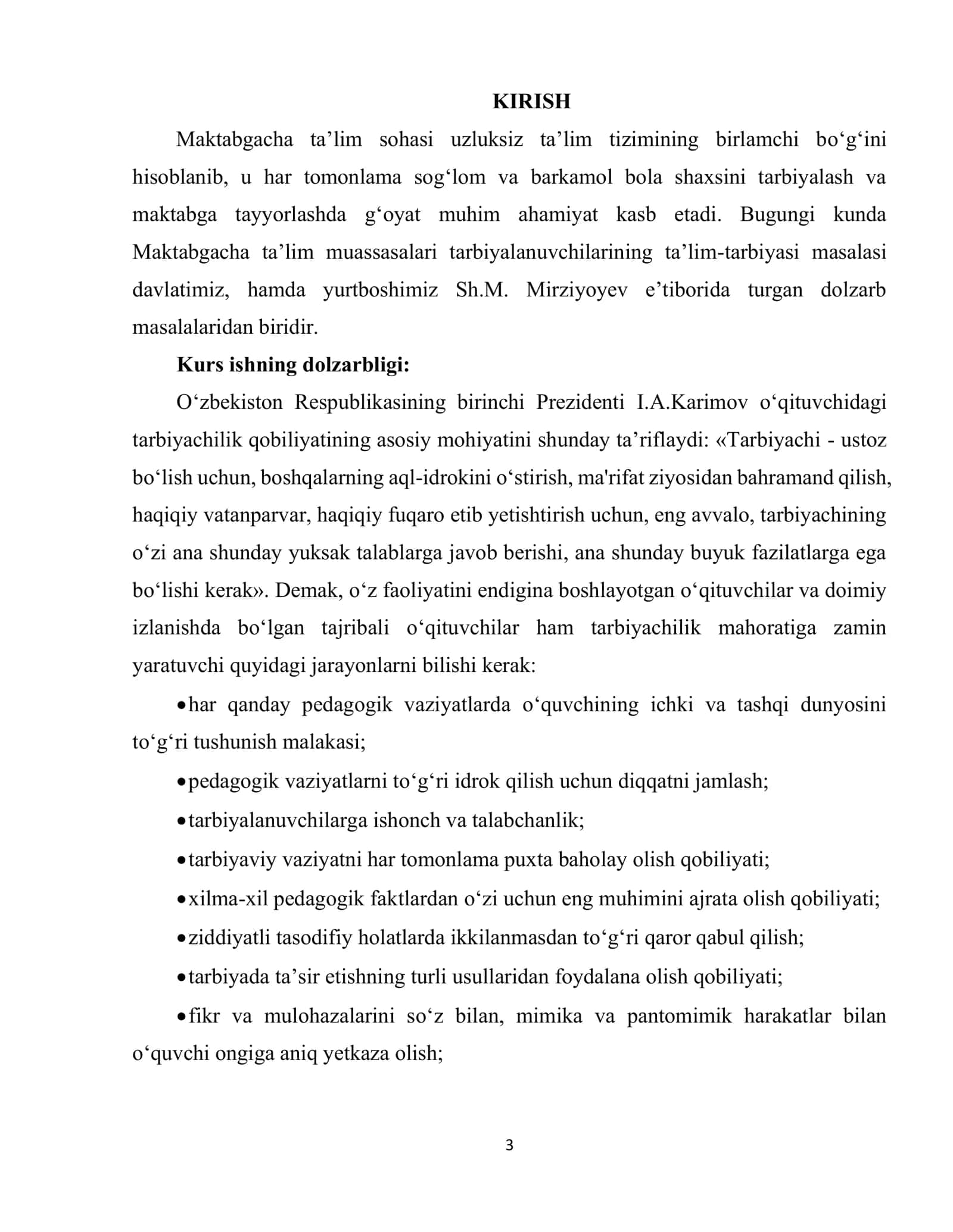 BOLALAR JAMOASINI SHAKILLANTIRISHGA YORDAM BERUVCHI SHART-SHAROITLAR 3