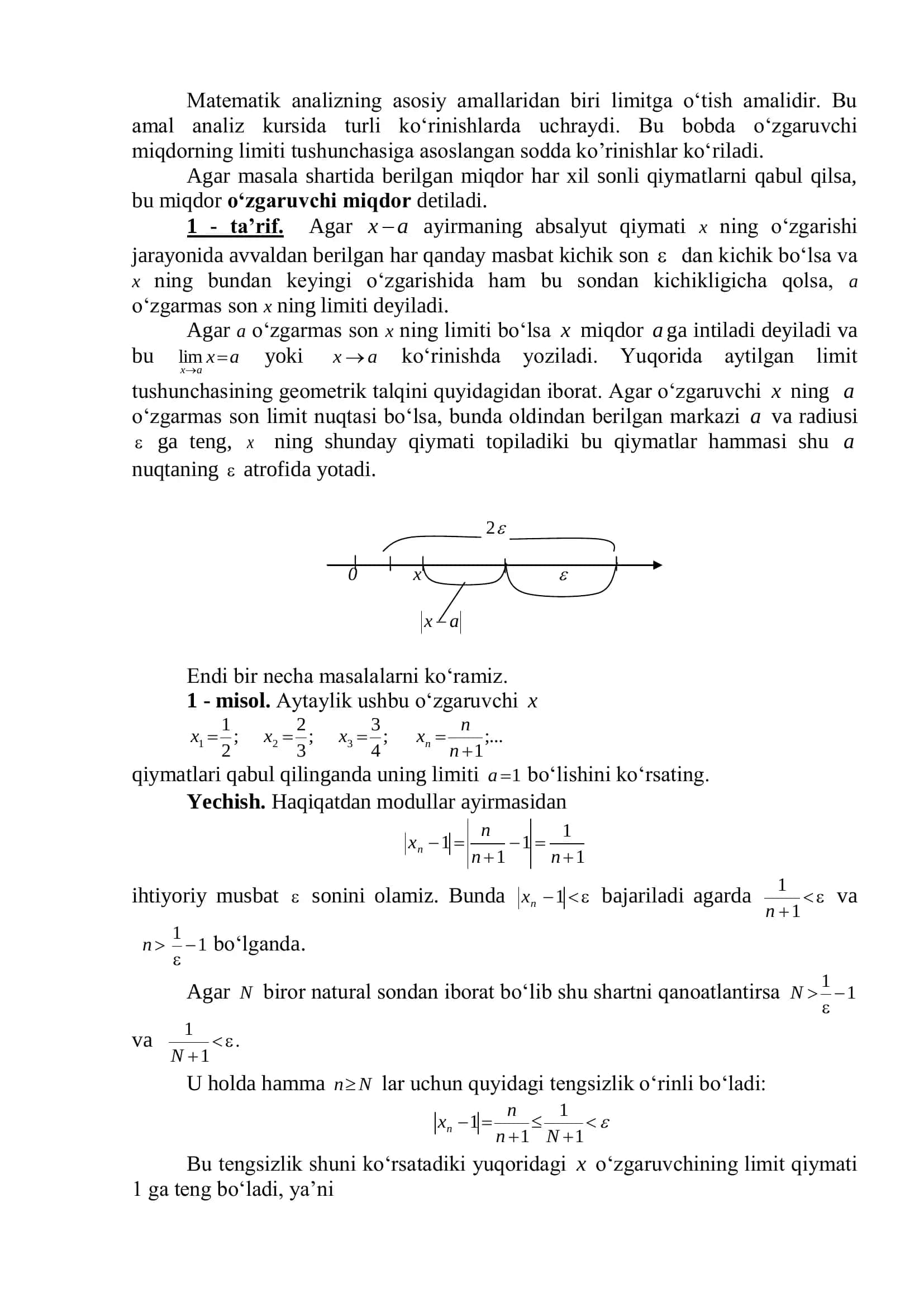 FUNKSIYANING LIMIT QIYMATI 3
