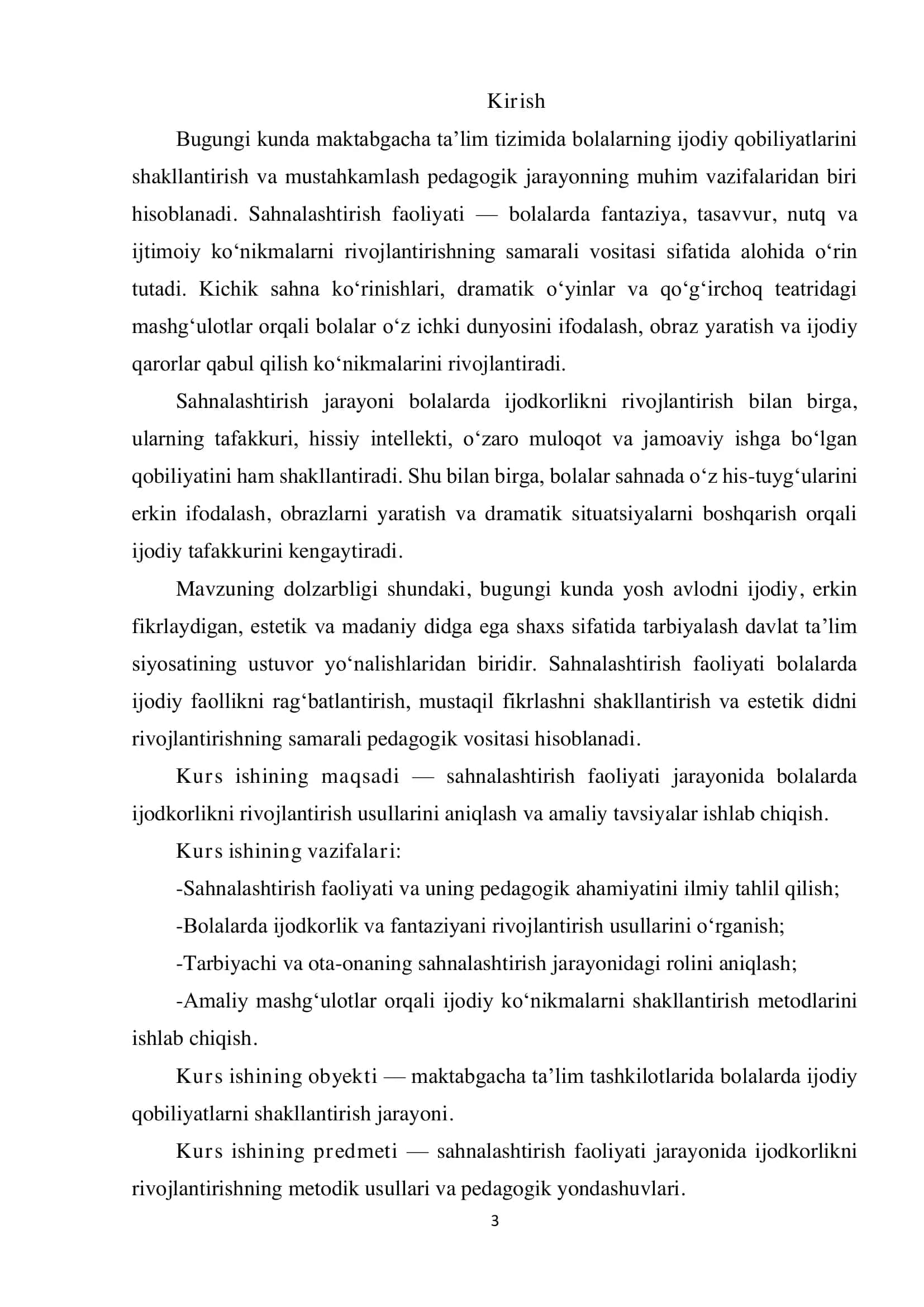 Maktabgacha ta’lim tashkilotida sahnalshtirish faolityatining asosiy maqsadi  va vazifasi 3