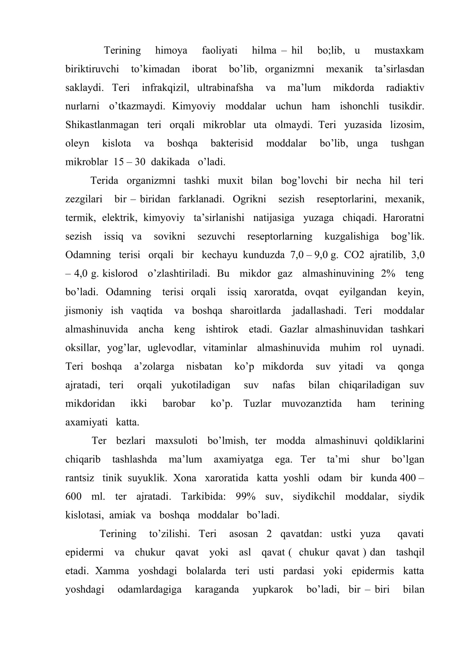 Teri va ayrim organlarning yosh xususiyatlari va gigiyenasi 3