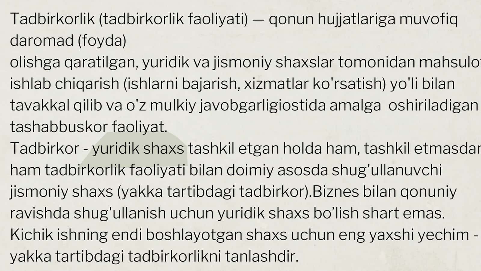 Yakka tartibdagi tadbirkorlik 3