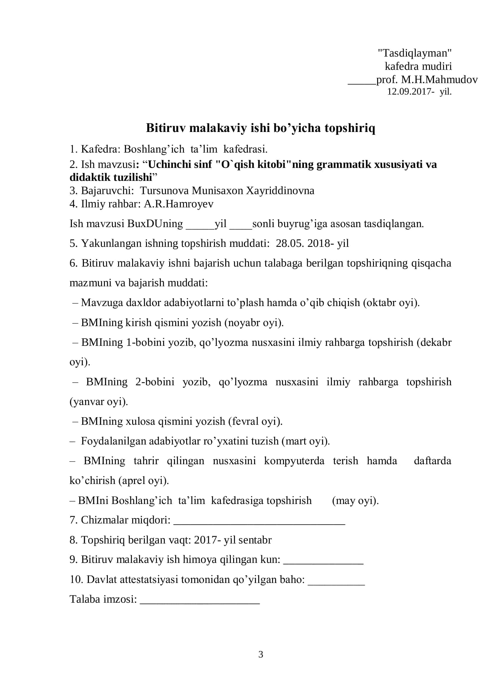 Uchinchi sinf "O`qish kitobi"ning grammatik xususiyati va didaktik tuzilishi 3