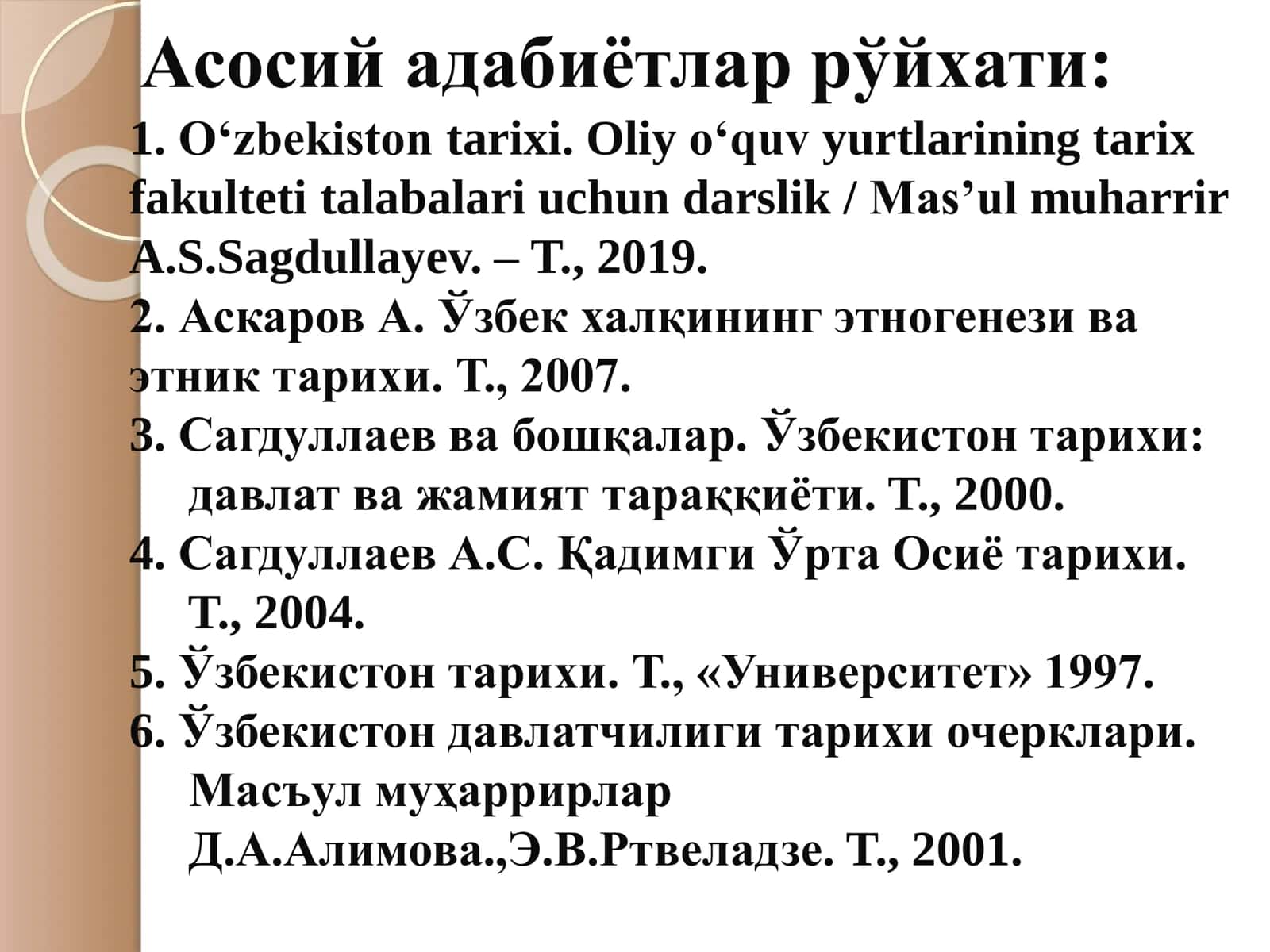 Турк ҳоқонлиги даврида Ўрта Осиё. Араб халифалиги даврида Моварауннаҳр ва Хуросон. 3