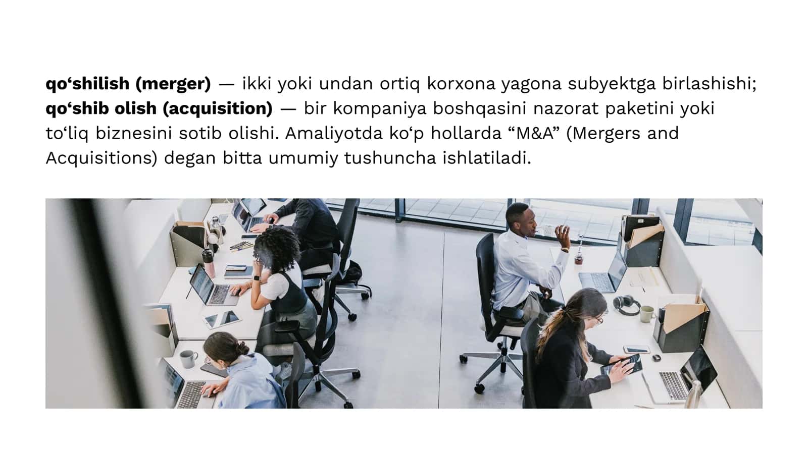 QO'SHILISH VA QO'SHIB OLISHLARNING JAHON TAJRIBASI: MOTIVATSIYA FAOLLIK VA RENTABELLIK 3