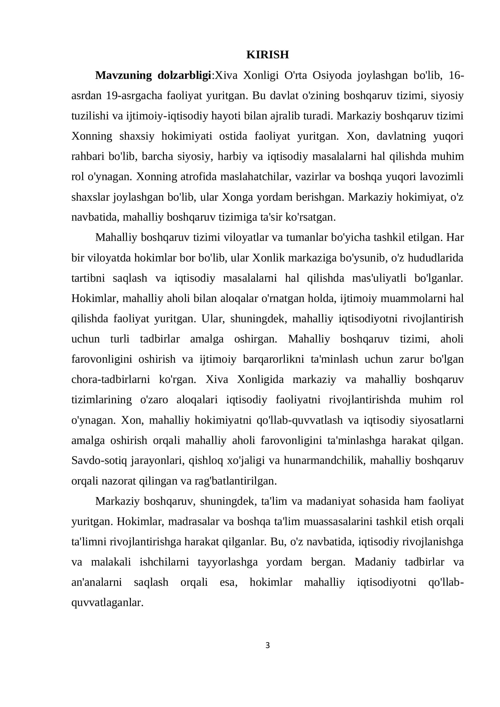 XIVA XONLIGIDA MARKAZIY VA MAHALLIY BOSHQARUV TIZIMI 3