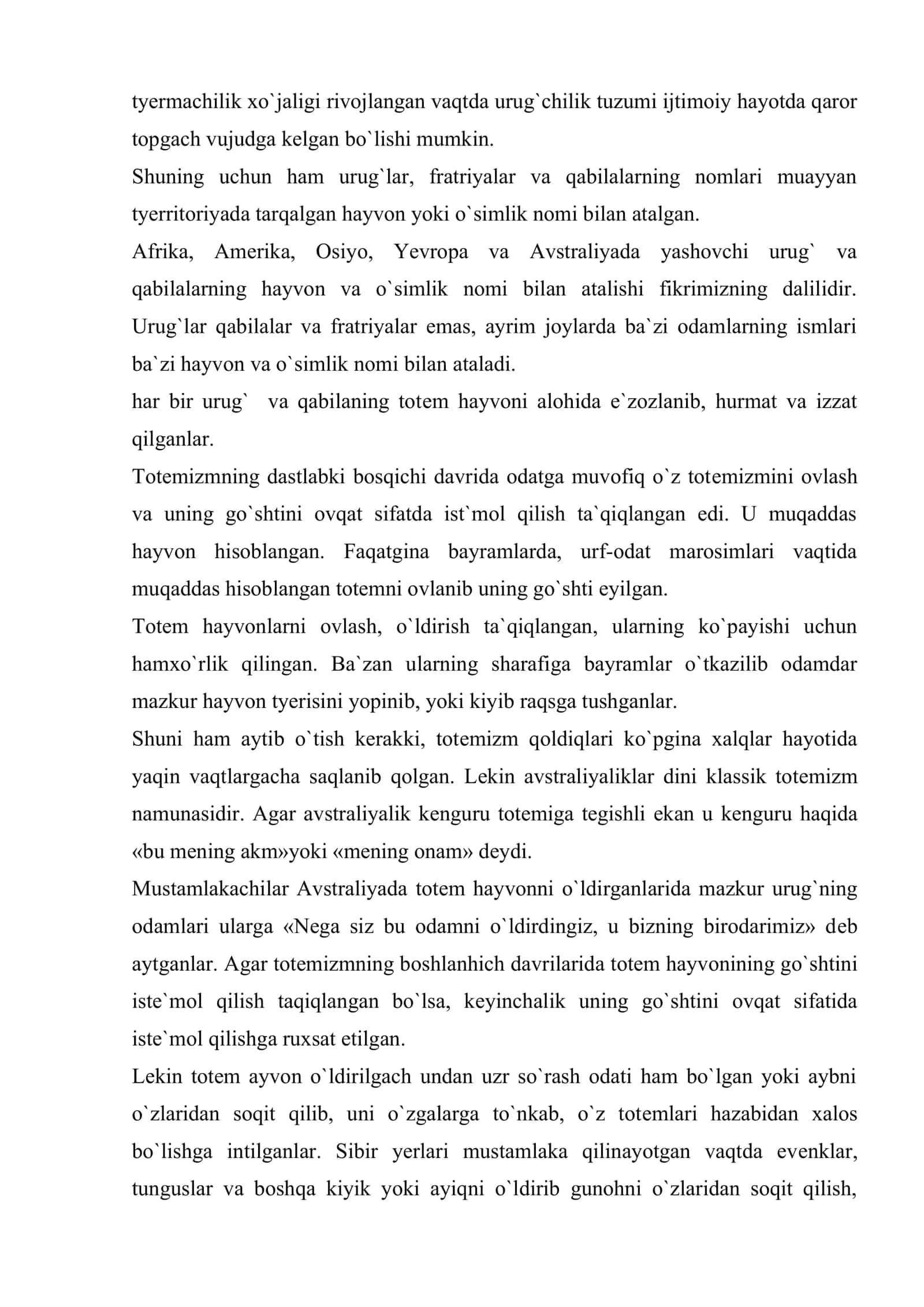 Ibtidoyi jamiyatda dinning vujudga kelishi 3