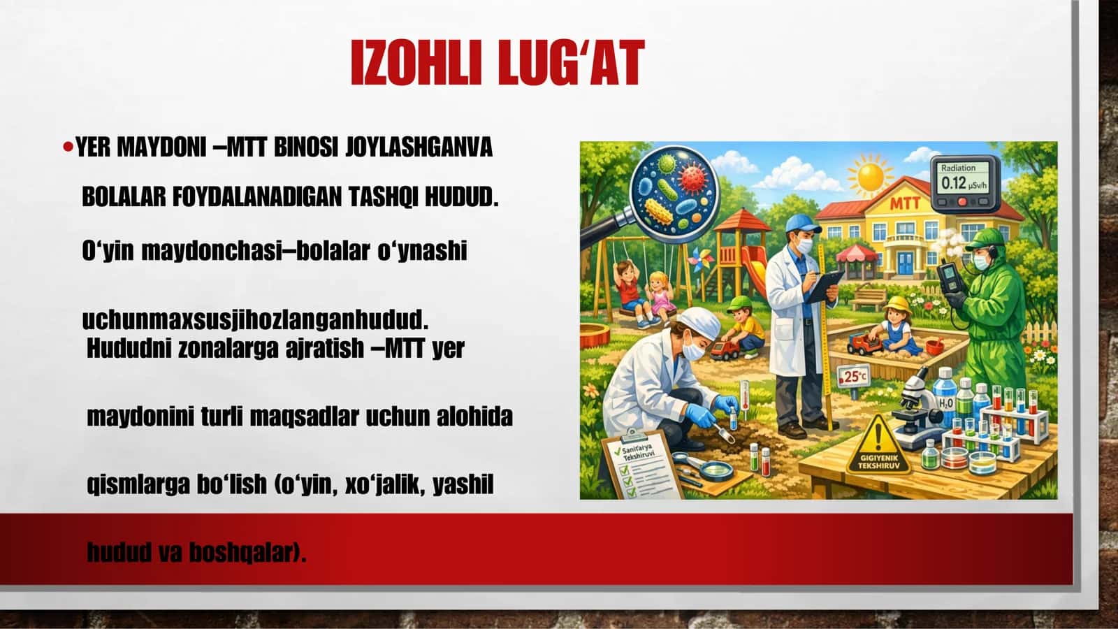 Maktabgacha talim tashkilotlarini yer maydonini gigiyenik baxolash 3