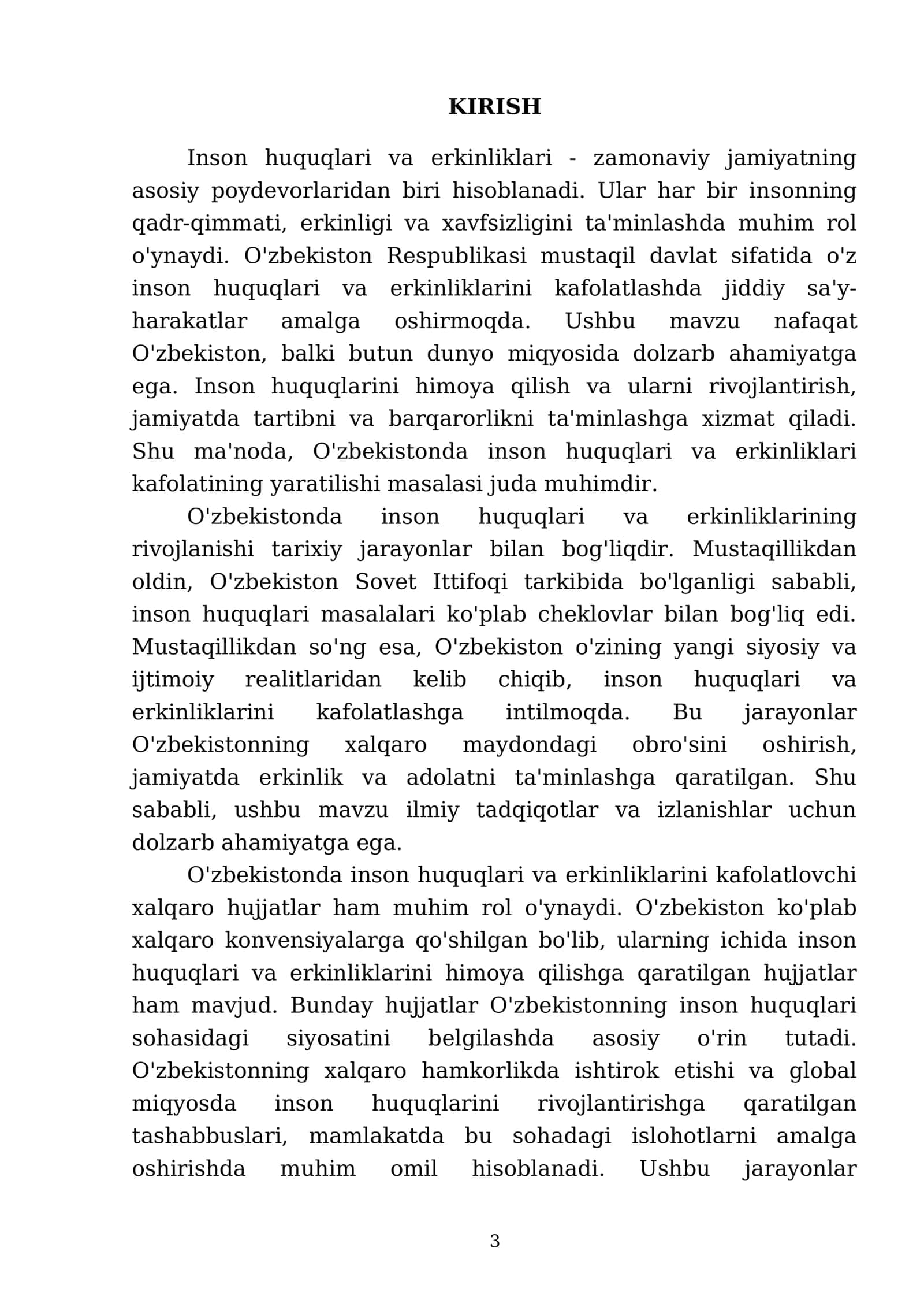 Õzbekistonda inson huquqlari va erkinliklari kafolatining yaratilishi 3