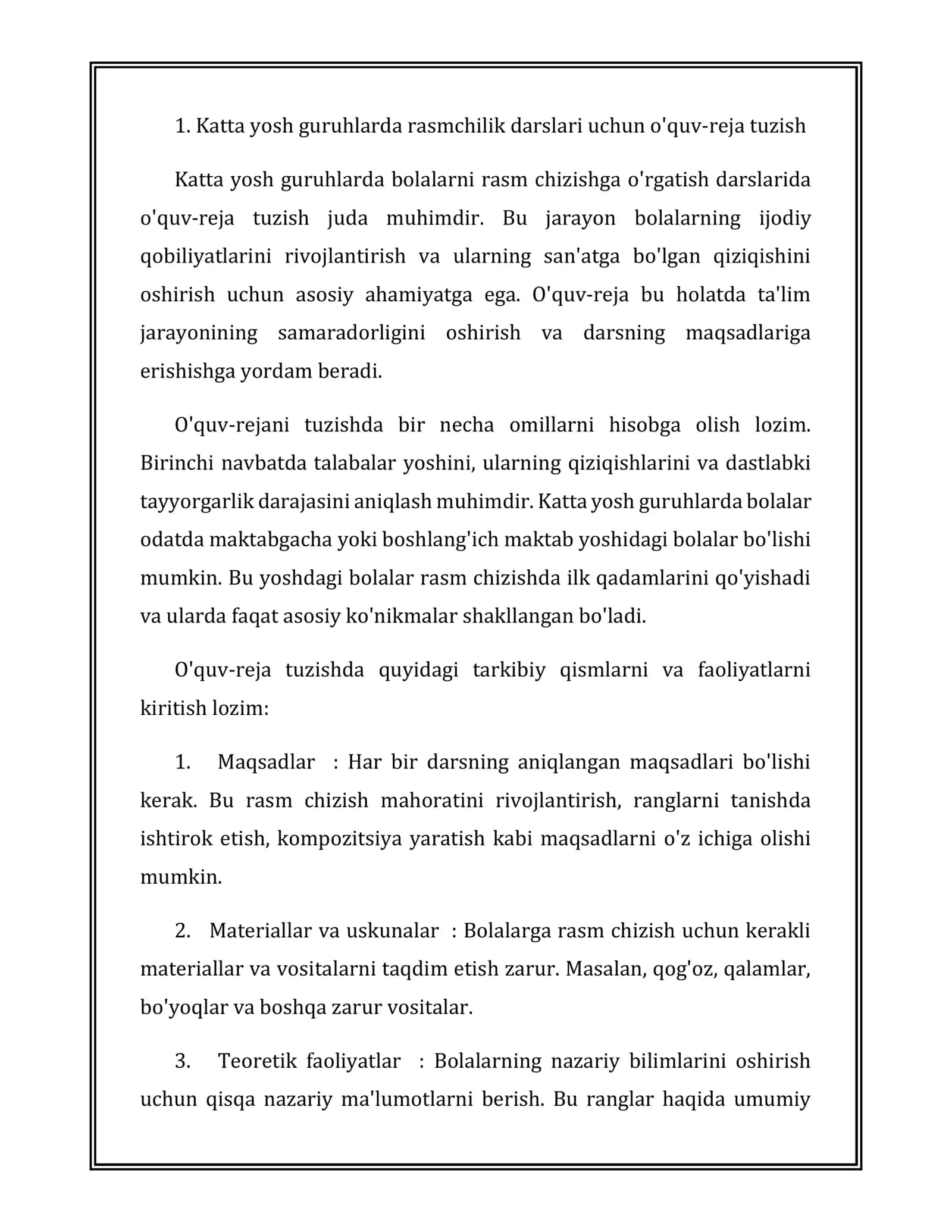 Katta yosh guruhlarda bolalarni rasm chizishga o‘rgatish 3
