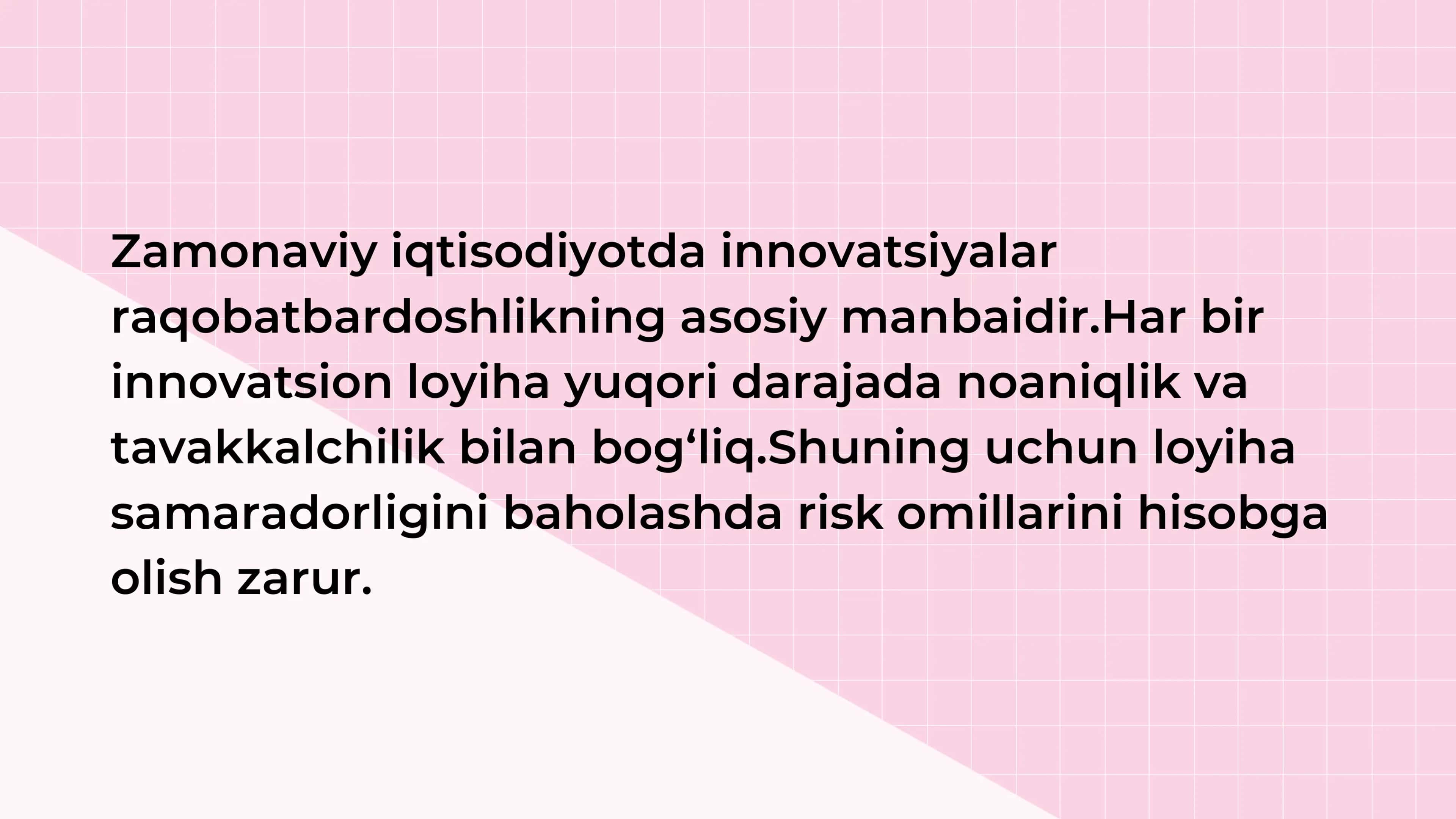 Innovatsion menejment fanidan tayyrolangan taqdimot 3