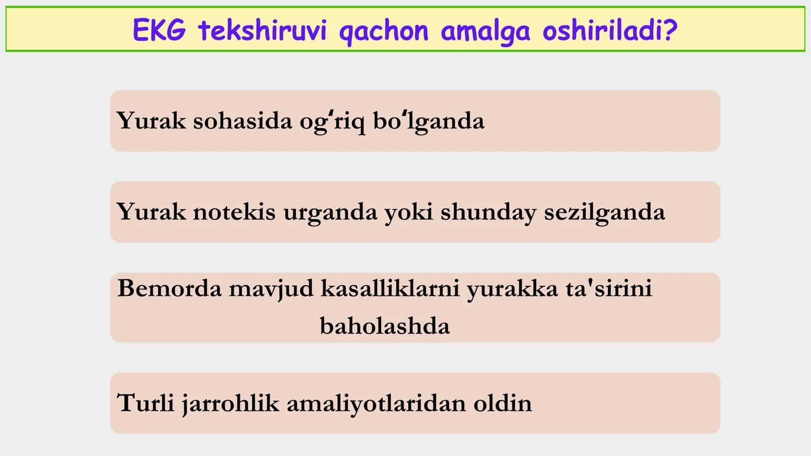 Elektrokardiografiya darslari 3
