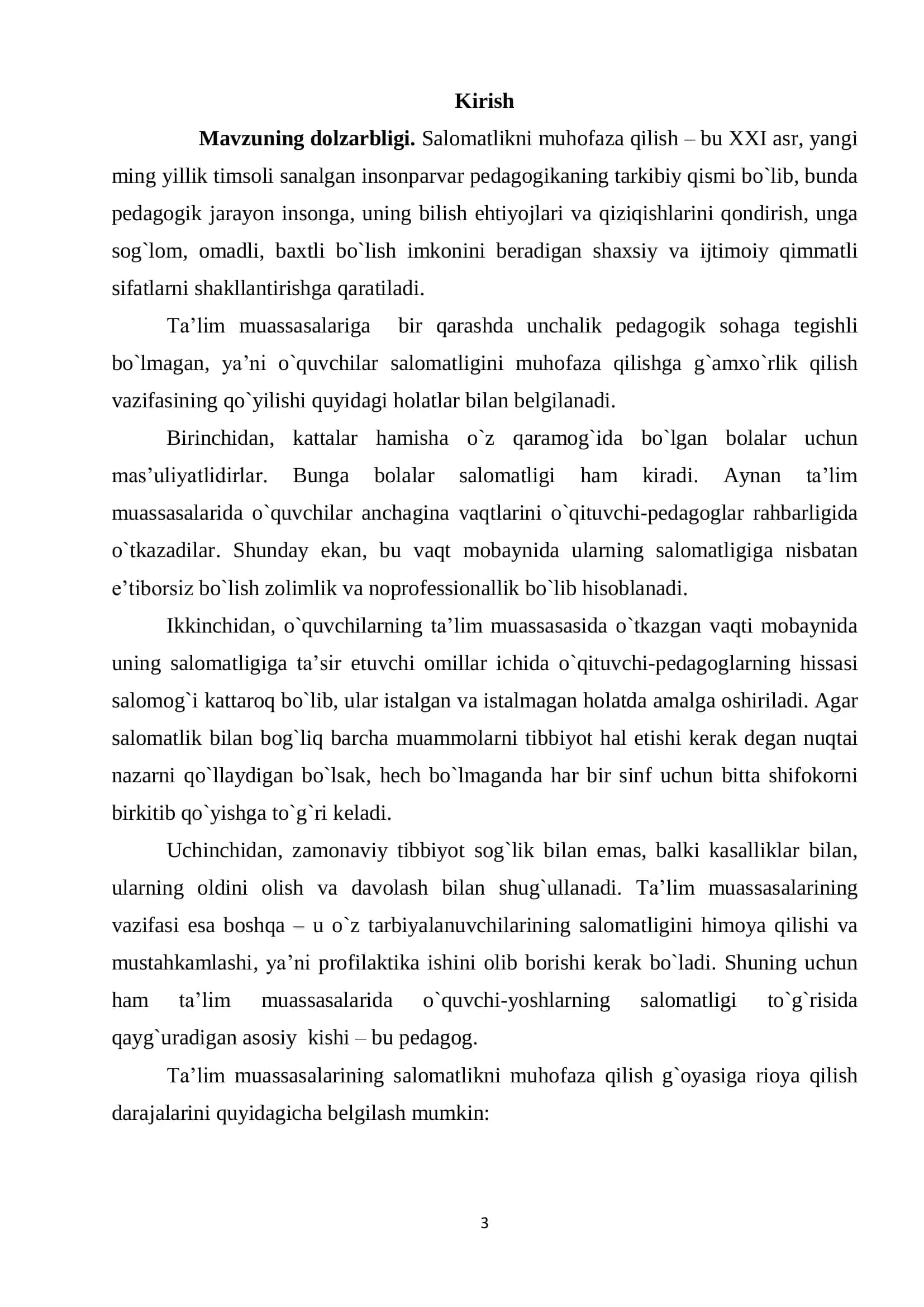 Ta’lim jarayonida salomatlikni muhofaza qiluvchi muhitni yaratishning pedagogik xususiyatlari 3