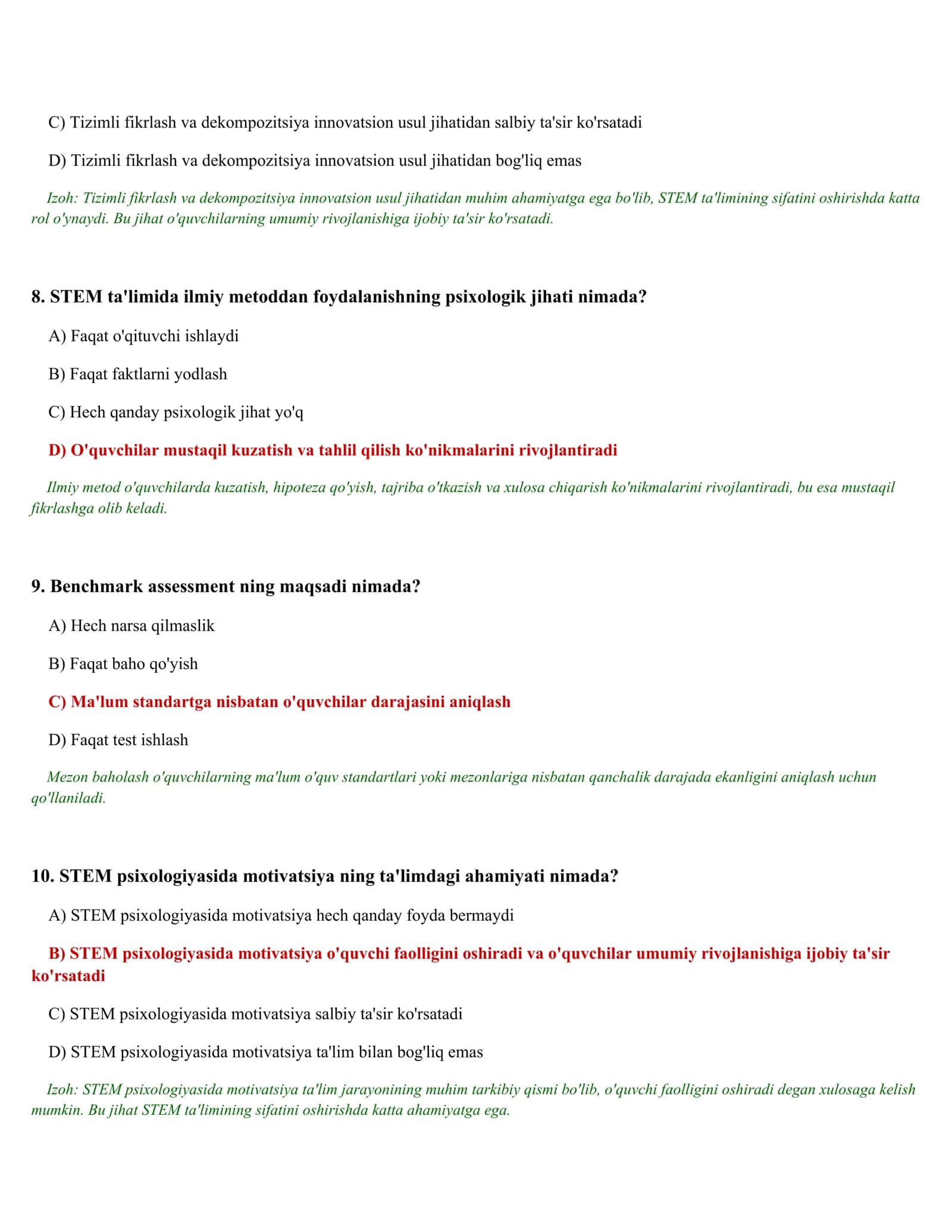 PSIXOLOGIK TESTLAR TO'PLAMI (500 test) 3