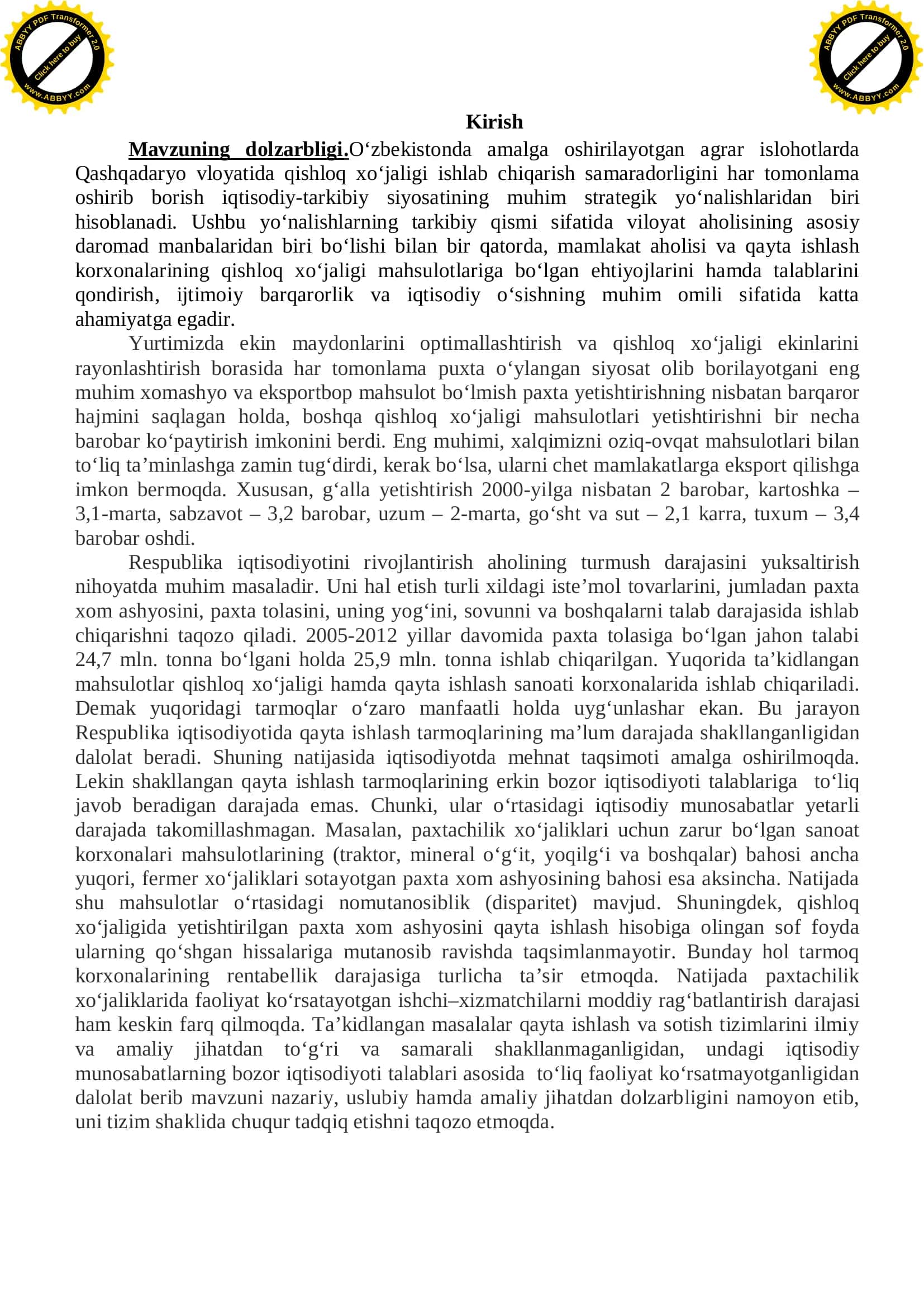 Qishloq xo`jalik mahsulotlarini sotish usullari va uni takomillashtirish 3