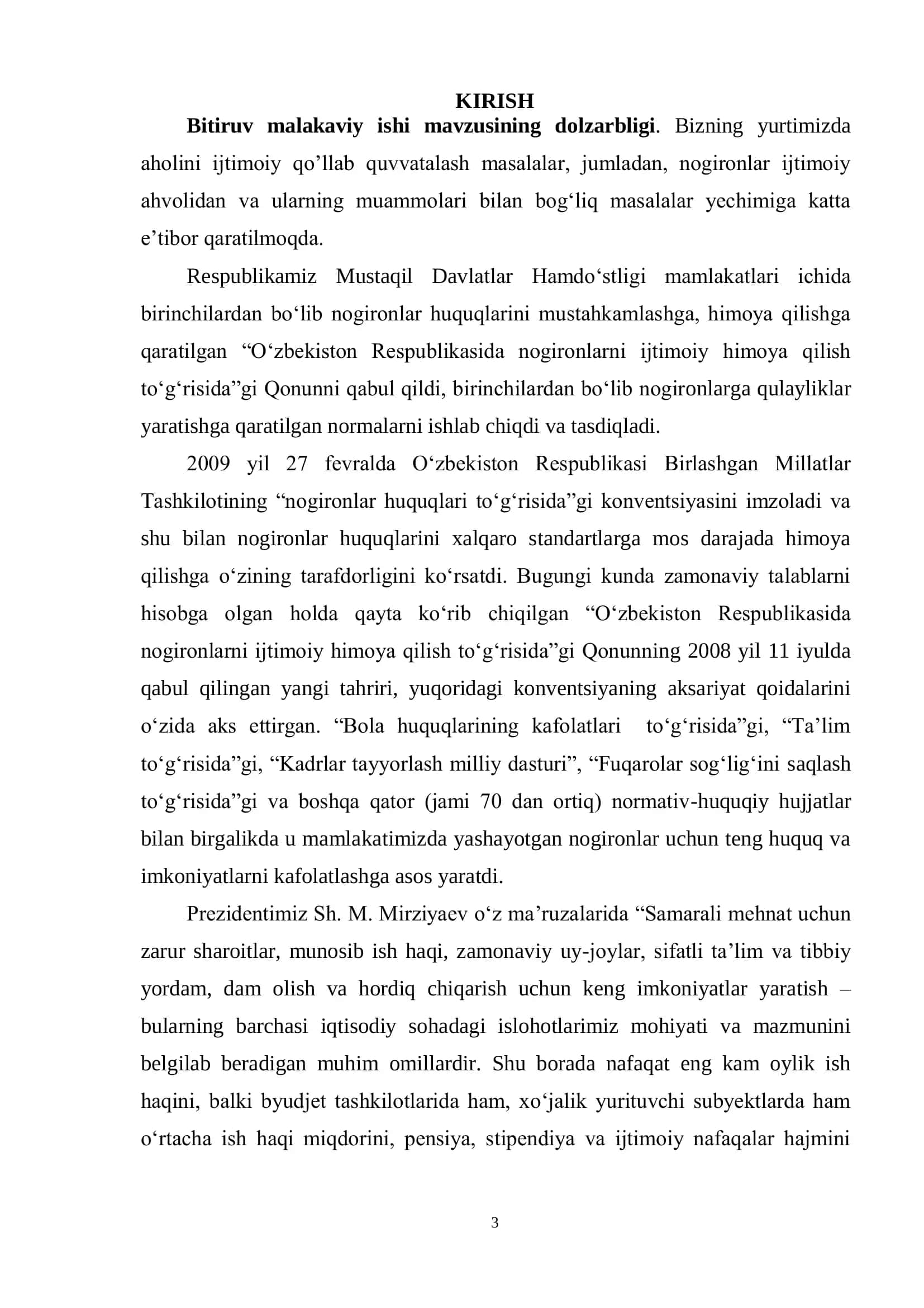“NOGIRONLIK PENSIYALARI, ULARNI HISOBLASH, TAYINLASH VA TO‘LASH TARTIBLARI” 3