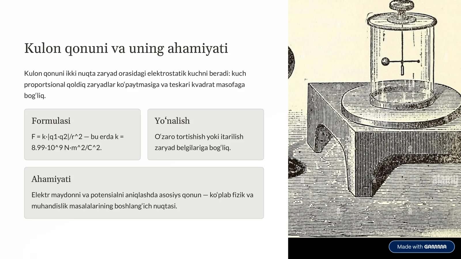 Elektr maydon tushunchasi va uning xarakteristikasi 3