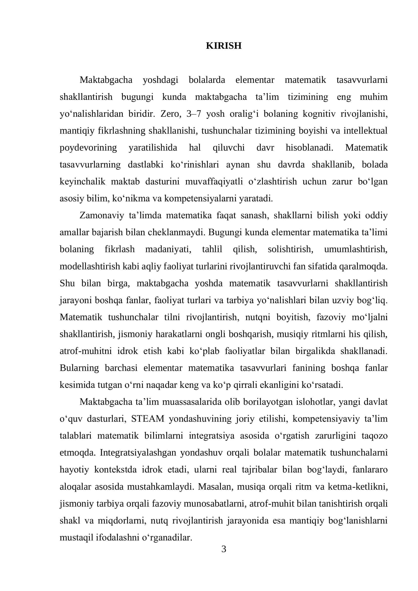 Bolalarda elementar matematika tasavvurlarini shakllantirish 3