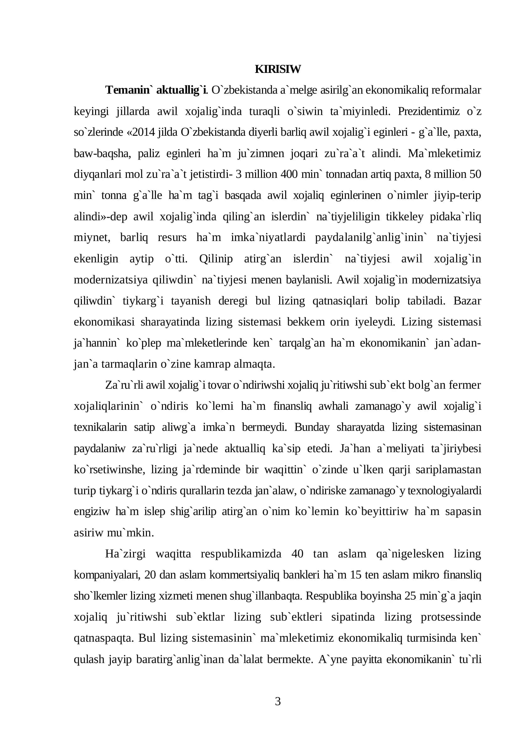 Lizing operatsiyalarinin` esabi ha`m onin` analizi 3