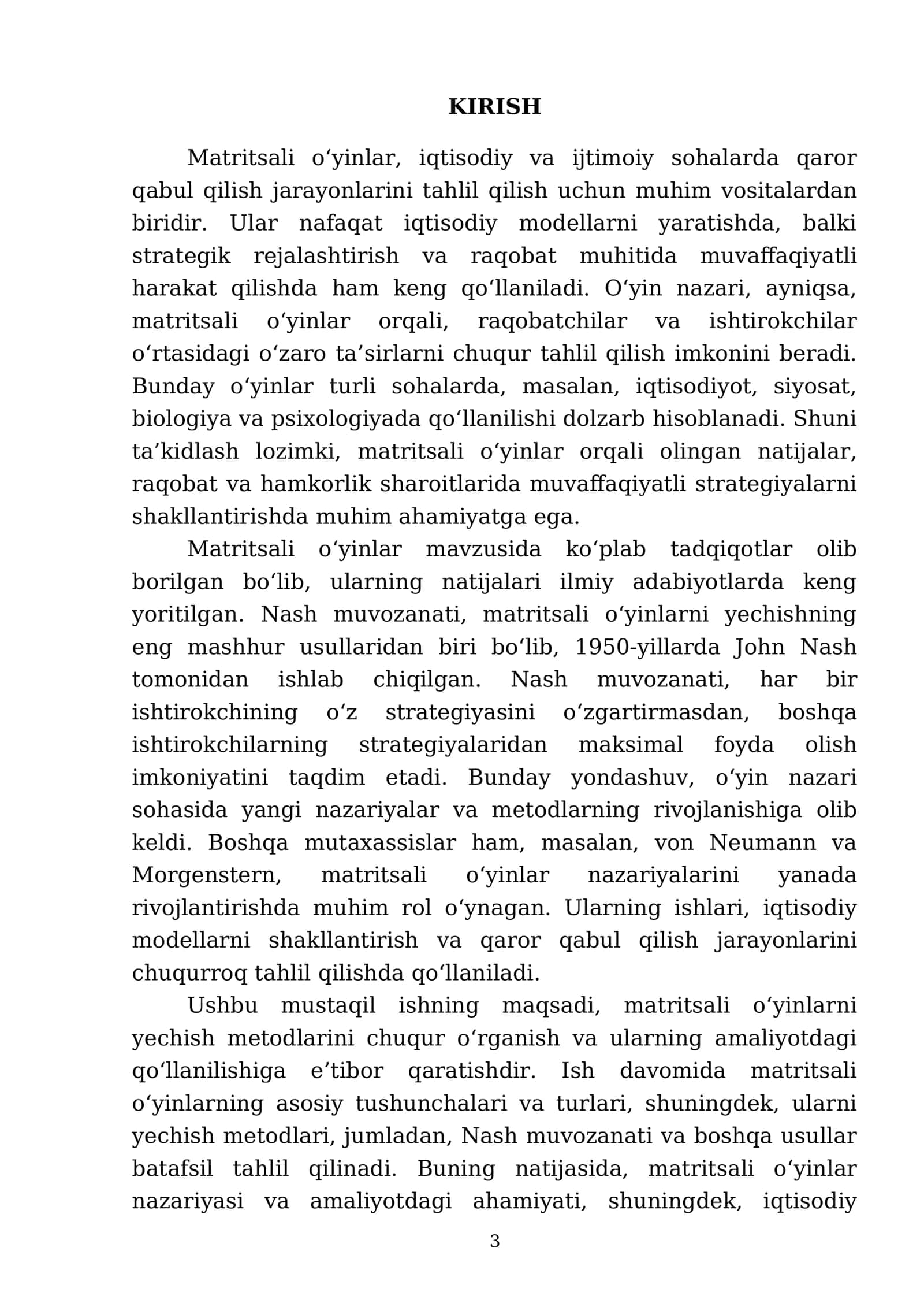 Matritsali o‘yinlarni yechish metodlari 3