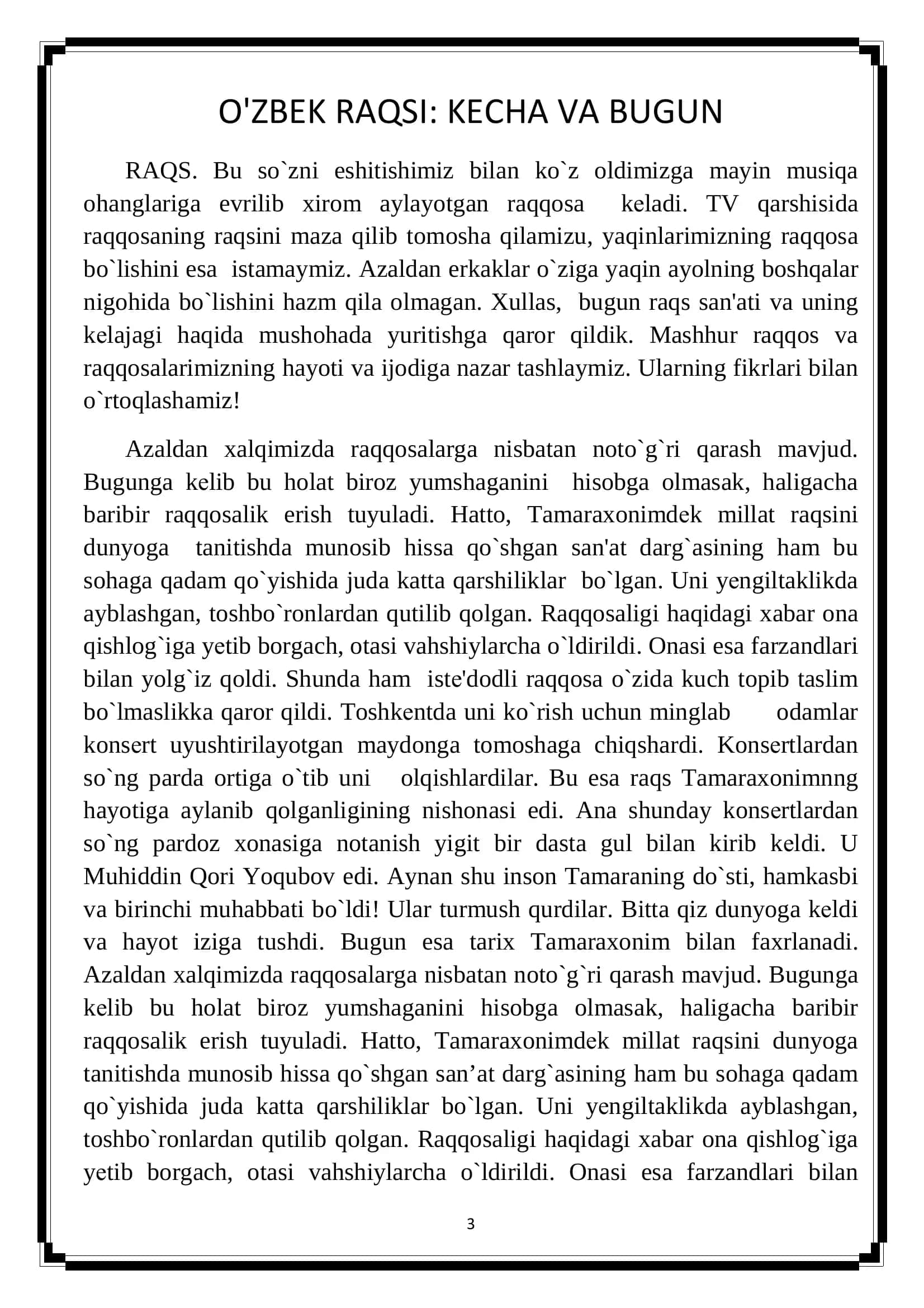 O’ZBEK RAQSINI O’RGATISH VA NAZARIYASINI O’QITISH USLUBI 3