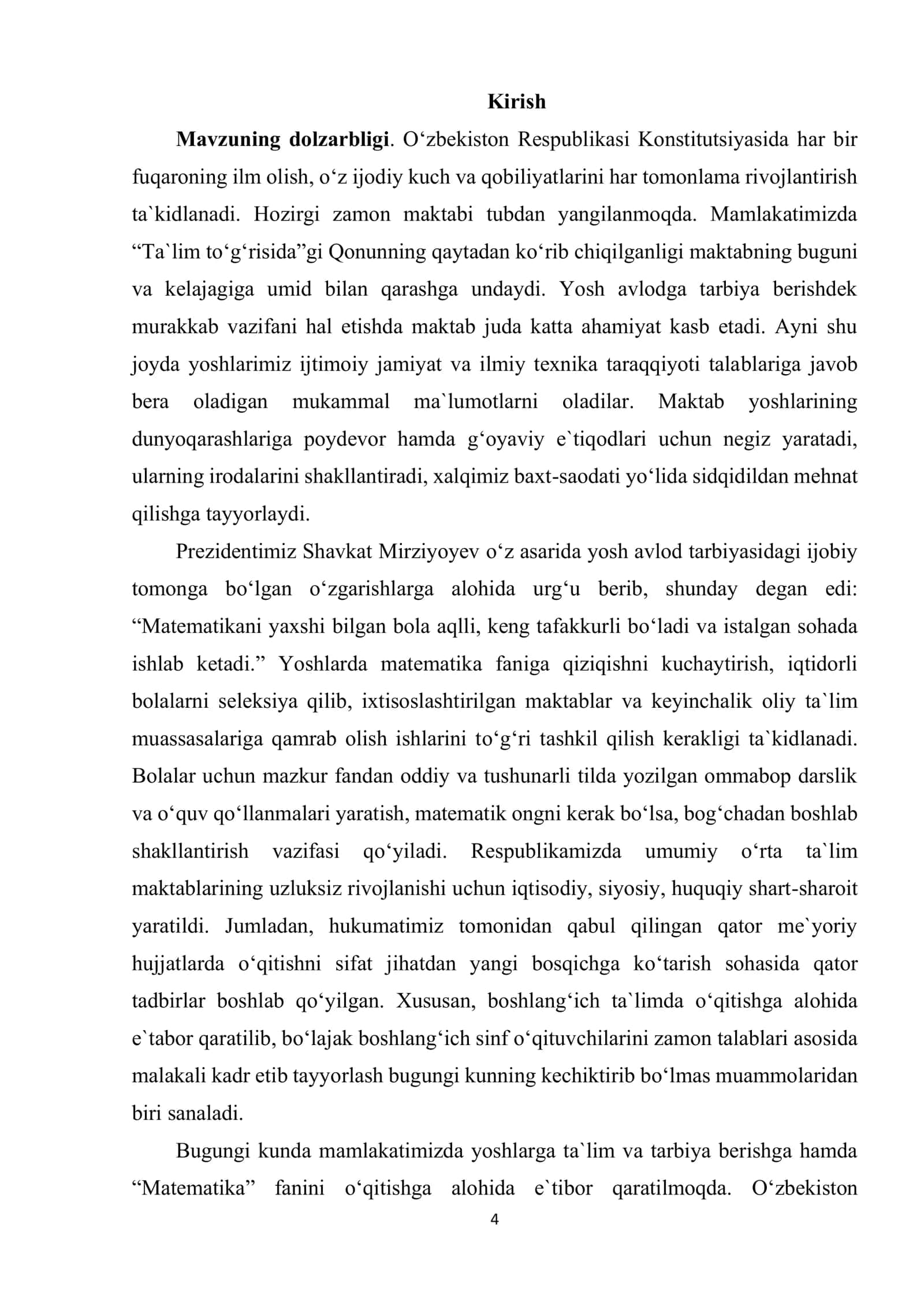 Boshlang‘ich sinfda matematikadan mustaqil ishlarni tashkil etishda og‘zaki topshiriqlardan foydalanish metodikasi (4-sinf) 3