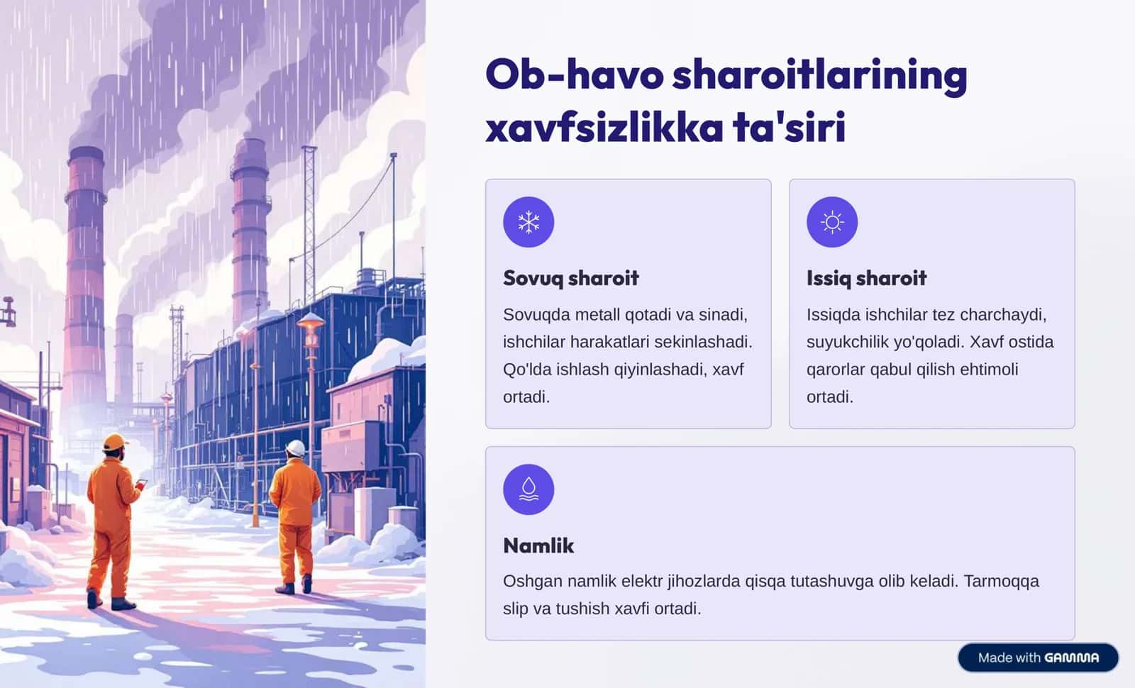 Sanoat xavfsizligi: Ob-havo va Inson Faoliyatining Ta'siri 3